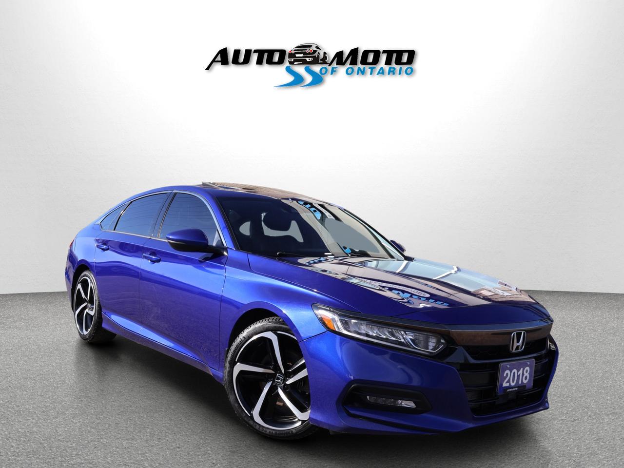2018 Honda Accord SPORT CERTIFIED *ACCIDENT FREE*HONDA MAINTAIN* CAMERA BLUETOOTH LEATHER HEATED SUNROOF CRUISE ALLOYS Photo