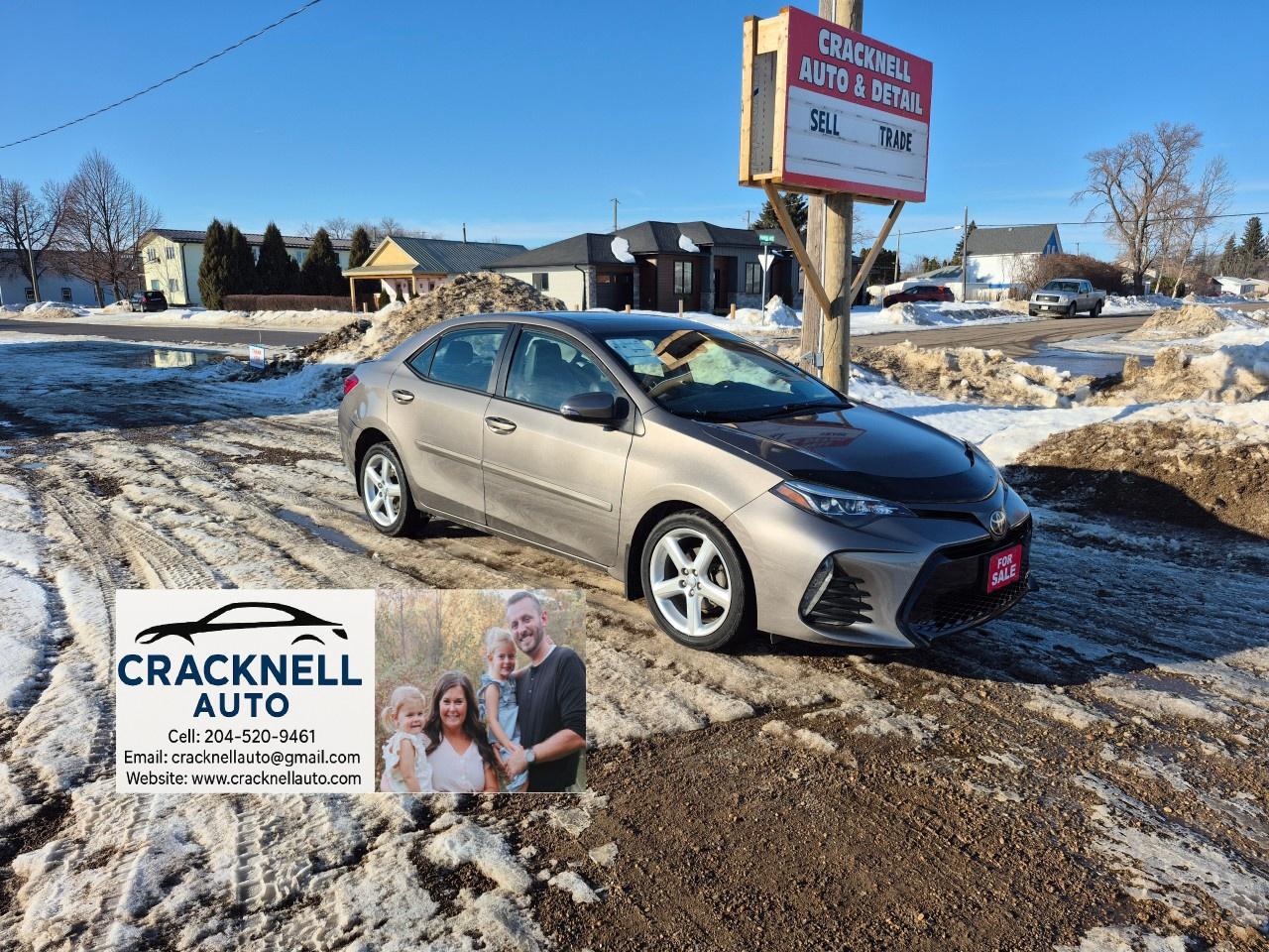 <p>2017 Toyota Corolla - $126 Bi-Weekly + Tax - Clean Title/ Safetied</p><p>﻿Located in Carberry, but capable of bringing to Brandon. Priced to Sell!</p><ul><li><p>Remote Starter</p></li><li><p>Toyota Reliability </p></li><li><p>Upgraded interior materials</p></li><li><p>Modern design</p></li><li><p>Premium Audio</p></li><li><p>Bluetooth connectivity, touchscreen display, and advanced infotainment features.</p></li><li><p>Fuel-efficient engine</p></li></ul><p>Financing Available/ Trades Welcome / delivery available.</p><p>Call/Text<u> 204-520-9461</u></p><p>Dealer #5905</p><p>Treaty cards accepted - 7 Day insurances available meaning you can drive home the same day even if MPI is closed (good for weekends and after hours)</p>