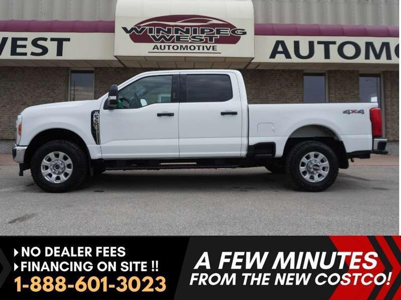 *** Dealer arranged financing on site! Quick, Simple,  no calls or waiting on bank appointments required!! Drive away today ***   NO ADMINISTRATION FEES!!*** Dealer arranged financing on site! Quick, Simple, no calls or waiting on bank appointments required!! Drive away today ***   NO ADMINISTRATION FEES!!

LIKE NEW INSIDE AND OUT! READY TO GO! Heavy duty GVW, new generation 2023 Ford F-350 Super Duty XLT Crew Cab. Exceptionally clean with an accident-free Western Canadian history. Very well equipped and a true workhorse. This new generation F-350 comes powered by the powerful 7.3L GODZILLA V8 gas engine, along with factory tow package, and many more great options. DO NOT WAIT OR YOU MAY MISS THIS PREMIUM LOADED TRUCK. 

Features & Highlights
- New Generation 7.3L V8
- Power driver seat with 6-passenger seating and large folding center console
- Premium audio system with AUX, dual USB ports, and satellite radio
- Android Auto and Apple CarPlay
- Bluetooth phone connectivity
- Backup camera
- Keyless entry with factory remote starter
- Factory tow package 
- Full extendable towing mirrors
- Fog lights
- Tow hooks
- Easy step rear bumper
- Factory side box steps
- Chrome appearance package including chrome bumpers and grille

STILL LIKE NEW AND VERY WELL LOOKED AFTER. This F-350 Super Duty XLT has clearly been well cared for and maintained. A very clean Western Canadian truck with low kilometers, properly equipped and ready for work, towing, or everyday driving. Whether you need a serious work truck or a heavy-duty pickup for hauling and towing, this one is ready to go. Must be seen!  Ready for all your work or pleasure hauling and towing needs.Comes with a Manitoba Safety Certification, and we have many Extended Powertrain warranties available on your vehicle purchase up to 10-year coverage (on eligible vehicles see dealer for details). Financing on site with Zero down financing OAC. Trades accepted. View at Winnipeg West Automotive Group, 5195 Portage Ave. (only a couple of minutes past the new Costco) Dealer permit # 6007, Call now 1(888) 601-3023. This Car is located in Winnipeg Manitoba,  however we can have it shipped anywhere in North America relatively inexpensively.