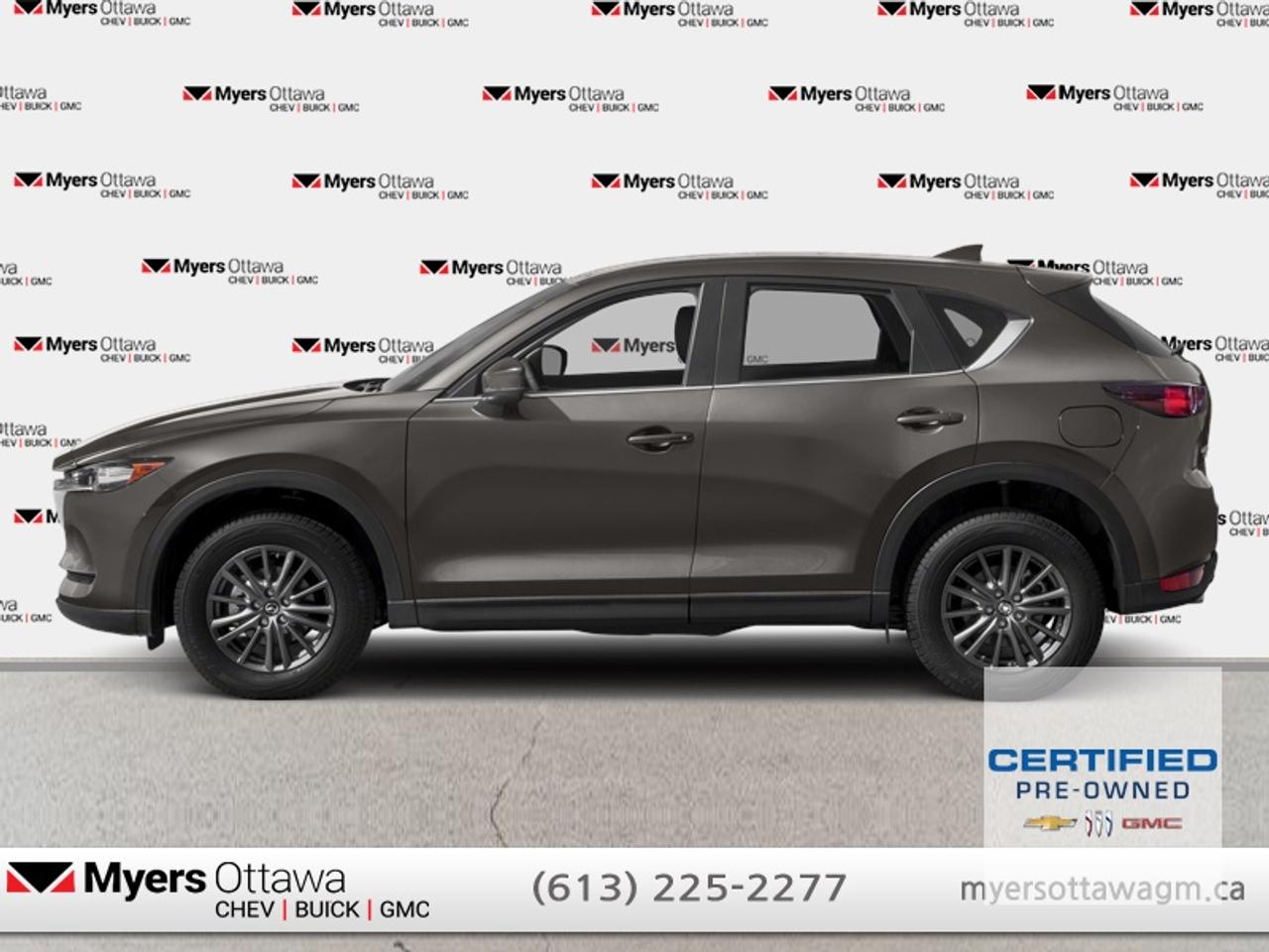 Compare at $17462 - Myers Cadillac is just $16953! <br> <br>JUST IN - GREY ON BLACK 2017 MAZDA CX-5 GS AWD- HEATED SEATS, PUSH START, ALLOY WHEELS, KEYLESS ENTRY, POWER SEAT, SKYACTIVE FUEL SIPPING 4 CYL ENGINE, NON SMOKER, CERTIFIED, NO ADMIN FEES<br> <br>To apply right now for financing use this link: <a href=https://creditonline.dealertrack.ca/Web/Default.aspx?Token=b35bf617-8dfe-4a3a-b6ae-b4e858efb71d&Lang=en target=_blank>https://creditonline.dealertrack.ca/Web/Default.aspx?Token=b35bf617-8dfe-4a3a-b6ae-b4e858efb71d&Lang=en</a><br><br> <br/>Certified Pre-Owned Vehicles. Instead of worries our vehicles come with a 150+ point inspection and a 30 day / 2,500kms Vehicle Exchange Privilege. Buy with confidence! <br> <br/><br>All prices include Admin fee and Etching Registration, applicable Taxes and licensing fees are extra.<br>*LIFETIME ENGINE TRANSMISSION WARRANTY NOT AVAILABLE ON VEHICLES WITH KMS EXCEEDING 140,000KM, VEHICLES 8 YEARS & OLDER, OR HIGHLINE BRAND VEHICLE(eg. BMW, INFINITI. CADILLAC, LEXUS...)<br> Come by and check out our fleet of 50+ used cars and trucks and 190+ new cars and trucks for sale in Ottawa.  o~o