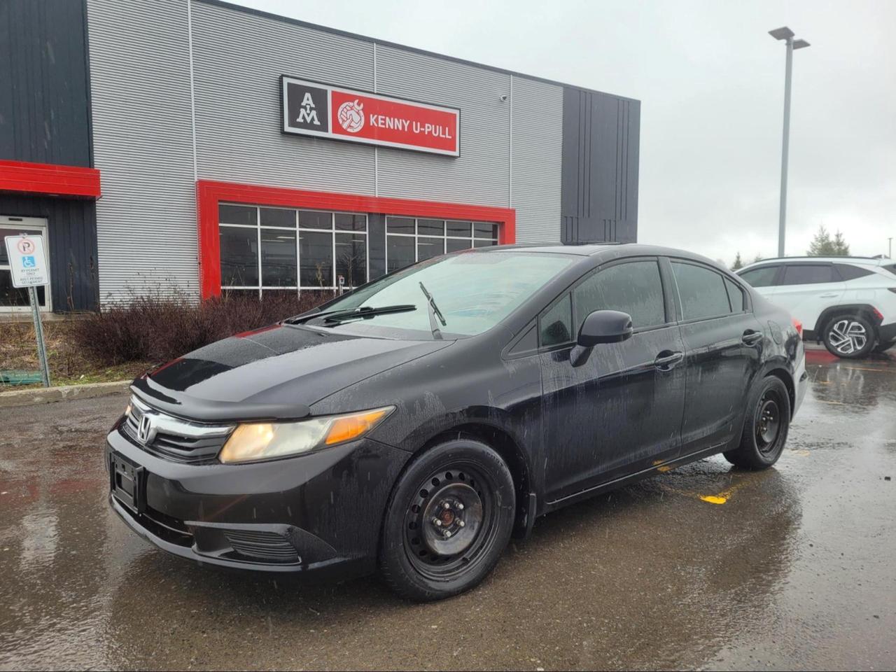 2012 Honda Civic in Crystal Black Pearl. The vehicle 359,123km. The vehicle runs and drives ok. No check engine light. Minor rust spots found around the vehicle. Crack on the front windshield. We dont perform any mechanical/safety inspections. The vehicle is sold as is and might need some work.
