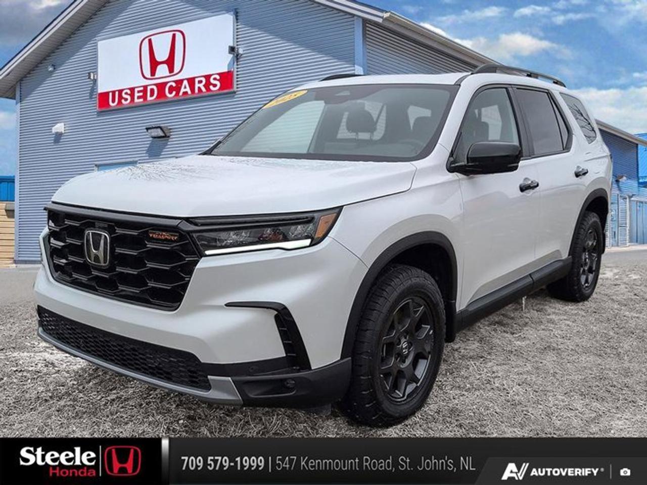 New Price!Recent Arrival!Odometer is 31600 kilometers below market average!CARFAX Canada No Reported Accidents2025 Honda Pilot TrailSport AWD*VALUE MARKET PRICING*.If you are looking for a sporty sedan, truck, crossover or anything in between, you can be sure to get a great pre-owned vehicle at Steele Honda.Our Core Values are aligned with how we conduct business and how we cultivate success. We believe in doing the right thing, with integrity and transparency. We are committed to excellence and delivering the best experience for customers and employees.