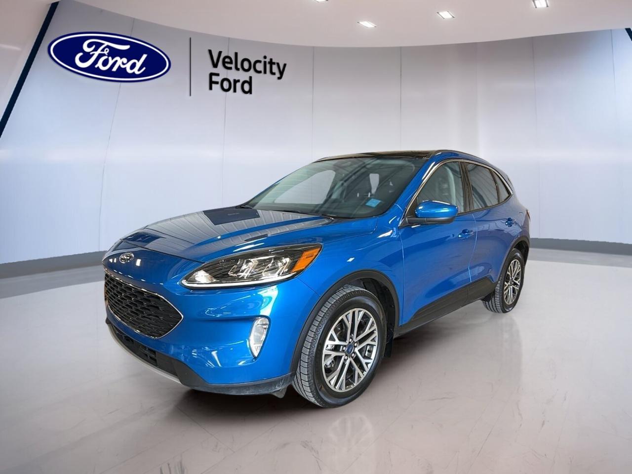 // ACCIDENT FREE!! //

This 2020 Ford Escape SEL AWD is a smart SUV for daily life in Moose Jaw. It has a blue exterior, a black interior, four doors, and an automatic transmission. CARFAX Canada reports no accident history, giving you added peace of mind with this well-equipped used Ford.

With 133,531km on the odometer, this 2020 Ford Escape SEL AWD delivers a strong mix of comfort, safety, and everyday utility. Its 1.5-litre unleaded engine works with an 8-speed automatic transmission and all-wheel drive to give you smooth response and confident year-round driving.

FEATURES OF THE Escape SEL AWD
»» 1.5-litre EcoBoost engine with all-wheel drive
»» 8-speed automatic for smooth shifting
»» Power liftgate adds daily convenience
»» Heated front seats for cold mornings

ADVANCED SAFETY FEATURES
»» Backup camera helps with reverse parking
»» Blind spot monitor adds lane confidence
»» Lane departure warning supports safer travel
»» Side and head airbags enhance protection

PERFORMANCE AND EFFICIENCY
»» 1.5-litre engine balances power and efficiency
»» 8-speed automatic supports smooth acceleration
»» All-wheel drive improves year-round traction
»» Stability control helps maintain secure handling

COMFORT AND CONVENIENCE
»» Heated front seats boost winter comfort
»» Automatic climate control keeps cabin pleasant
»» Remote starter adds everyday ease
»» Power drivers seat supports comfort

TECHNONOLGY AND CONNECTIVITY
»» Bluetooth integration supports hands-free calling
»» WiFi hotspot keeps passengers connected
»» Satellite radio expands entertainment choices
»» Steering wheel audio controls simplify use

CARGO SPACE
»» Power liftgate makes loading more convenient
»» Rear trunk access is easy
»» Four-door design helps passenger entry
»» Spare tire adds travel reassurance

AWARDS & RECOGNITIONS
»» Top Safety Pick, Insurance Institute for Highway Safety, 2020

WHAT OTHER OWNERS LIKE
»» Comfortable ride for daily commuting
»» Useful cargo area and versatility
»» Easy-to-use infotainment and controls
»» Confident all-wheel drive performance

This Escape is also equipped with many practical features drivers want every day. You get cruise control, power steering, anti-lock braking system, tinted windows, heated mirrors, electric mirrors, power windows, fog lights, automatic headlights, rear window defroster, and automatic door locks.

Inside, this Ford adds thoughtful convenience for busy drivers. It includes push button start, a leather steering wheel, adjustable steering wheel, drivers seat lumbar support, memory seats, memory mirrors, illuminated vanity mirrors, front air conditioning, and child safety locks for family use.

This SUV is a great fit for drivers who want comfort, useful technology, and solid confidence in changing road conditions. It offers the right features without being complicated, and it is ready to handle commuting, errands, and weekend travel with ease.

Available now at Velocity Ford in Moose Jaw, this accident-free Escape is a practical and appealing choice in the compact SUV class. If you want a used Ford with strong value, advanced safety features, and everyday versatility, this one deserves a close look.

This 2020 Ford Escape SEL AWDs VIN is: 1FMCU9H60LUA42207.