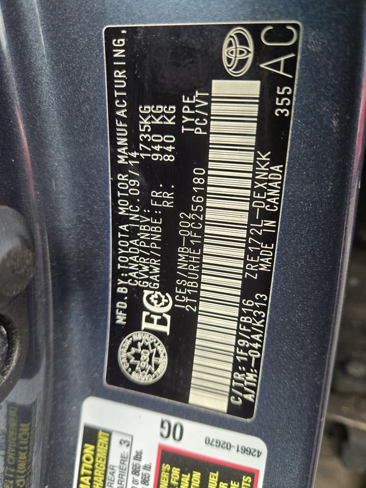 2015 Toyota Corolla LE Photo