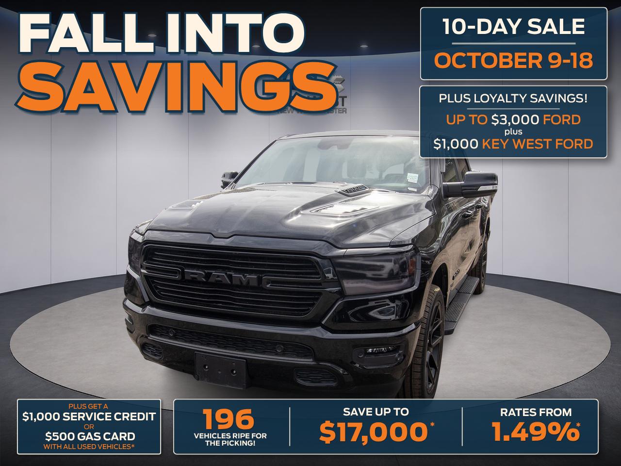 Black 2022 RAM 1500 Pickup Truck Four-Wheel Drive Automatic