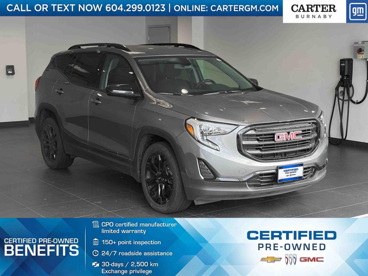 Versatile, efficient, and ready for any season, this 2019 GMC Terrain SLE AWD is powered by a responsive 2.0L turbo engine. Enjoy comfort with heated seats, a power driver seat, and automatic climate control, while Bluetooth keeps you connected on the go. Confidence comes standard with all-wheel drive, traction control, and a rear vision camera. The power liftgate adds everyday convenience for busy lifestyles. A perfect balance of performance and practicality.

Come take it for a test drive today and experience all this stylish vehicle has to offer!

WHY CARTER GM BURNABY?

- An unrivalled vehicle purchasing experience!
- Exceeding our loyal customers expectations since 1963
- 4.5 Google star rating (with 2,300+ customer reviews)
- Cargurus Top-rated Dealer 2025 Award
- Cargurus Top Value Dealer 2025 Award
- Peace of mind - 150-point vehicle inspection
- CARFAX - full vehicle service history - purchase with confidence!
- Vehicle trades welcome! Best price guaranteed!
- We provide upfront pricing, zero hidden fees, and 100% transparency
- Fast approvals and 99% acceptance rates (no matter your current credit status!)
- Multilingual staff (many languages spoken)
- Comfortable non-pressured environment with in-store television, WIFI and a childrens play area!
- In-store restaurant: fresh daily menu





Were here to help you drive the vehicle you want, the vehicle you deserve!
QUESTIONS? GREAT! WEVE GOT ANSWERS!
To speak with a friendly vehicle specialist - CALL NOW!
The advertised price includes all standard dealer fees and any applicable manufacturer or dealer incentives. It does not include applicable taxes, licensing, insurance, or optional products or services. Dealer fees will be clearly broken out and itemized on the bill of sale, maximum total of fees $595.00. Prices are shown in Canadian dollars. While we make every effort to ensure accuracy, vehicle details, pricing, options, and availability are subject to change without notice. Please confirm all information with dealership sales management before purchase. Dealer Code: 81129