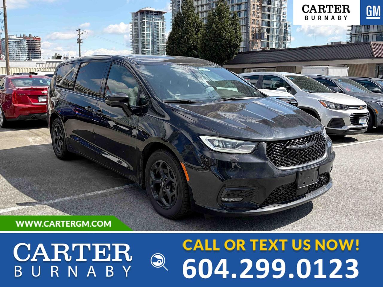 Effortless efficiency meets premium comfort in this 2022 Chrysler Pacifica Limited FWD, powered by a 3.6L V6 plug-in hybrid engine. Enjoy a refined driving experience with a sunroof, heated power seats with memory, navigation, and automatic climate control. Convenience shines through with power sliding side doors, while safety features like rear vision camera, rear park assist, and traction control provide added confidence. A perfect blend of innovation and family-friendly versatility. 

Come take it for a test drive today and experience all this stylish vehicle has to offer!

WHY CARTER GM BURNABY?

- An unrivalled vehicle purchasing experience!
- Exceeding our loyal customers expectations since 1963
- 4.5 Google star rating (with 2,300+ customer reviews)
- Cargurus Top-rated Dealer 2025 Award
- Cargurus Top Value Dealer 2025 Award
- Peace of mind - 150-point vehicle inspection
- CARFAX - full vehicle service history - purchase with confidence!
- Vehicle trades welcome! Best price guaranteed!
- We provide upfront pricing, zero hidden fees, and 100% transparency
- Fast approvals and 99% acceptance rates (no matter your current credit status!)
- Multilingual staff (many languages spoken)
- Comfortable non-pressured environment with in-store television, WIFI and a childrens play area!
- In-store restaurant: fresh daily menu





Were here to help you drive the vehicle you want, the vehicle you deserve!
QUESTIONS? GREAT! WEVE GOT ANSWERS!
To speak with a friendly vehicle specialist - CALL NOW!
The advertised price includes all standard dealer fees and any applicable manufacturer or dealer incentives. It does not include applicable taxes, licensing, insurance, or optional products or services. Dealer fees will be clearly broken out and itemized on the bill of sale, maximum total of fees $495.00. Prices are shown in Canadian dollars. While we make every effort to ensure accuracy, vehicle details, pricing, options, and availability are subject to change without notice. Please confirm all information with dealership sales management before purchase. Dealer Code: 81129