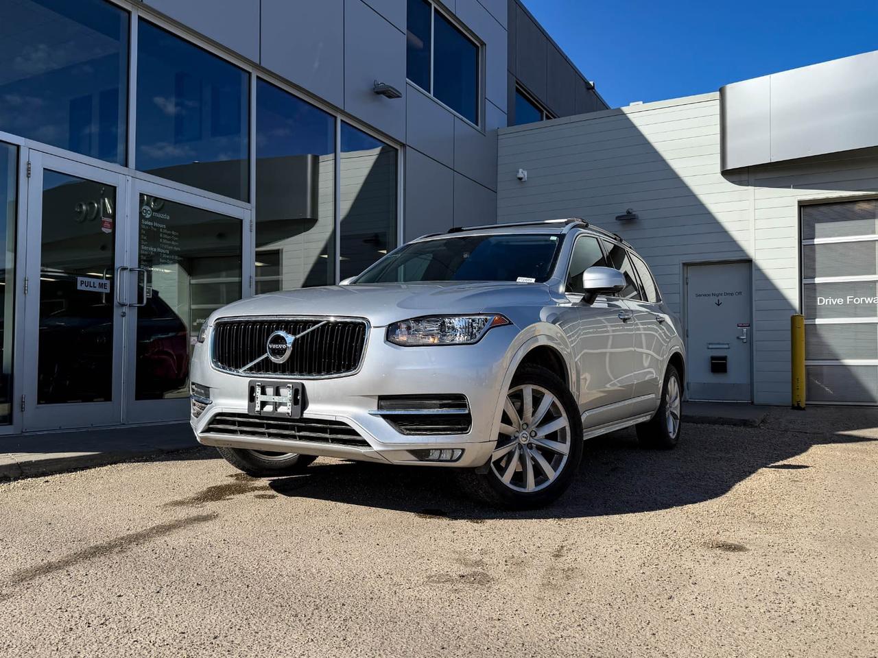 Discover the exceptional pre-owned 2016 Volvo XC90 T6 Momentum AWD, a luxury SUV that combines safety, performance, and style. Finished in sleek Grey, it features a powerful 2.0L supercharged turbocharged engine paired with an 8-speed automatic transmission and full-time all-wheel drive for confident handling in any condition. Inside, enjoy premium leather seating, heated front seats with lumbar support, and a sophisticated high-performance audio system. Safety is paramount with advanced driver aids including lane departure prevention, forward collision mitigation, and multiple airbags throughout. Additional comforts include dual-zone climate control, a panoramic sunroof, power liftgate, integrated navigation, and smart key with push-button start. Experience upscale versatility and peace of mind with the Volvo XC90 T6 Momentumready to elevate every drive. Contact us today to schedule your test drive!This vehicle has been registered in the province ofBritish Columbia and is showing a CarFax incident in the amount of $2,983.23Go Mazda is an AMVIC licensed business
