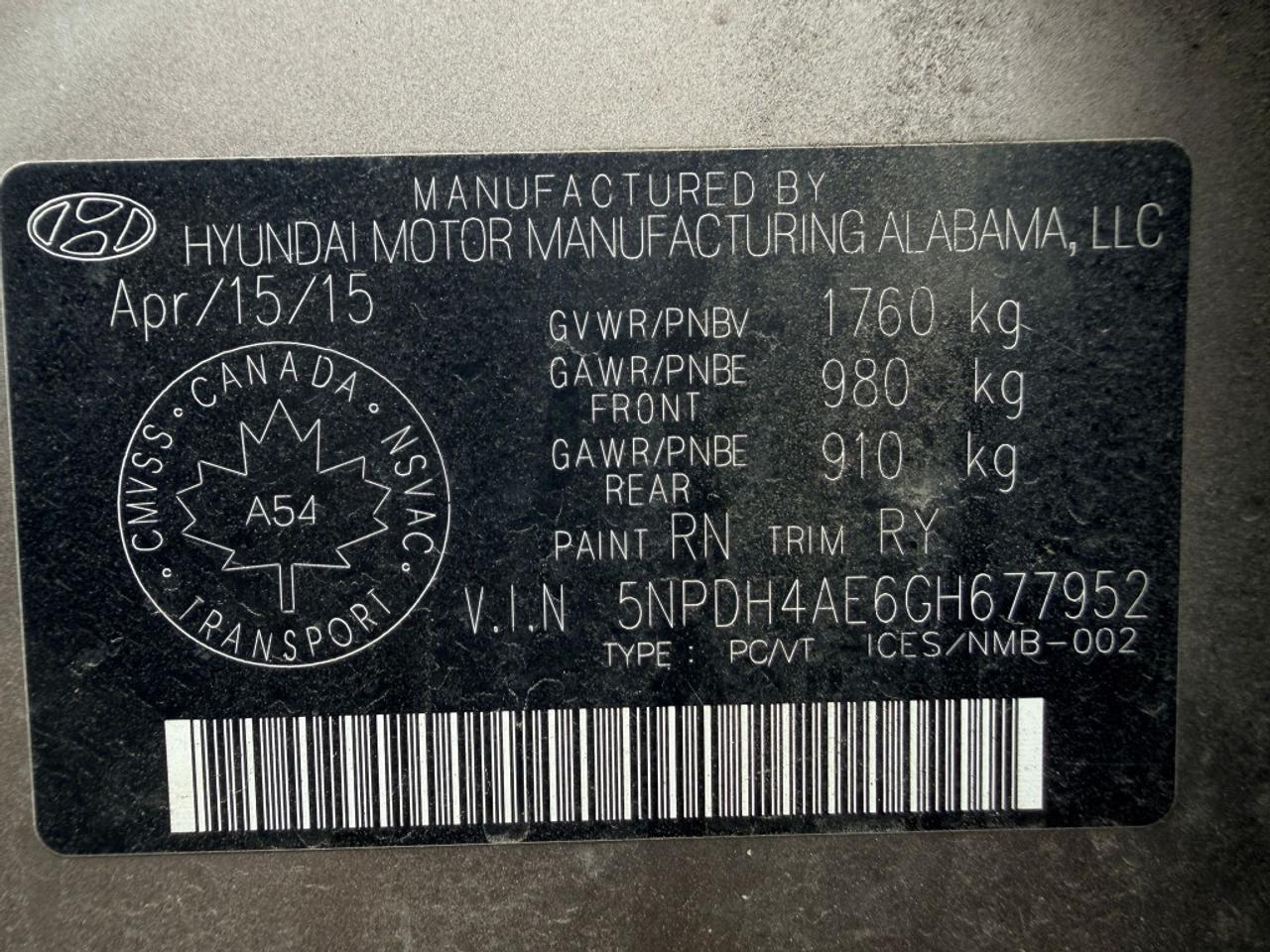 2016 Hyundai Elantra 4dr Automatic GL Photo