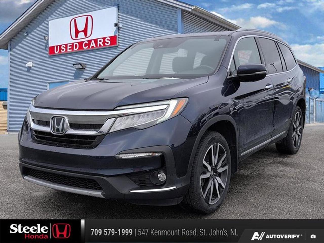 Recent Arrival!CARFAX Canada No Reported Accidents2022 Honda Pilot Touring AWD*VALUE MARKET PRICING*.Honda Certified Details:* 7 day/1,000 km exchange privilege whichever comes first* Vehicle history report. Access to MyHonda* Exclusive finance rates on Certified Pre-Owned Honda models* Multipoint Inspection* 24 hours/day, 7 days/week* 7 year / 160,000 km Power Train Warranty whichever comes first. This is an additional 2 year/60,000 kms beyond the original factory Power Train warranty. Honda Certified Used Vehicles also have the option to upgrade to a Honda Plus Extended WarrantyIf you are looking for a sporty sedan, truck, crossover or anything in between, you can be sure to get a great pre-owned vehicle at Steele Honda.Our Core Values are aligned with how we conduct business and how we cultivate success. We believe in doing the right thing, with integrity and transparency. We are committed to excellence and delivering the best experience for customers and employees.