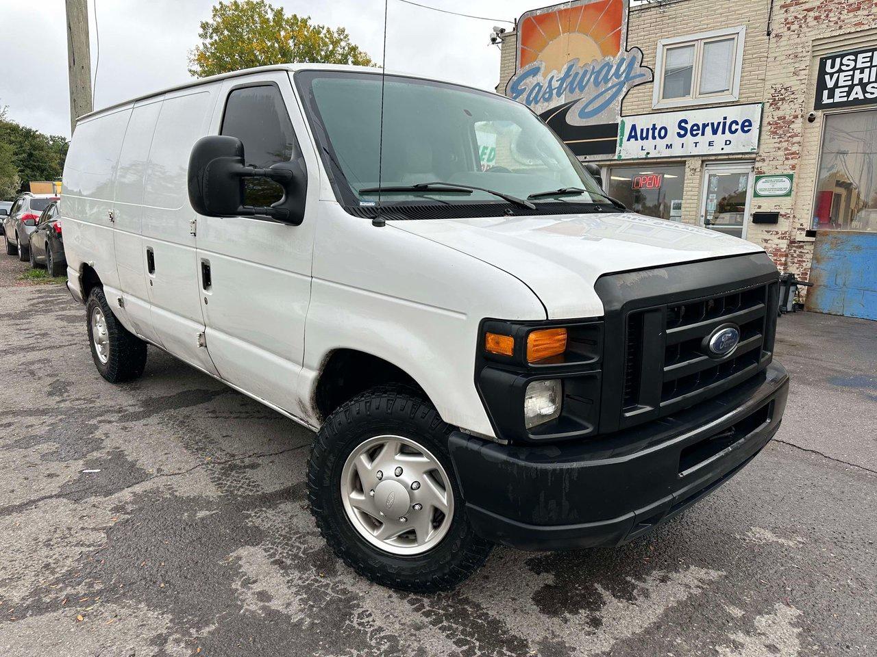<p>FINANCING  AVAILABLE! ALL CREDIT TYPES APPROVED. INQUIRE WITHIN. Eastway Auto Service Ltd is a family owned dealership and service centre serving the Niagara Region since 1990! Proud members of both OMVIC and the UCDA-</p><p>2010 Ford E 150. Located at Eastway Auto Service Ltd. Many cargo vans in stock.</p><p>Priced at $7,495 plus hst and licensing in AS IS CONDITION. CAN BE SOLD WITH A SAFETY FOR $595.00 CERTIFICATION FEE.</p><p>$7,495 PLUS $595 plus hst and licensing WITH SAFETY.</p><p>if purchased as is....<br>This vehicle is being sold as is, unfit, not e-tested and is not represented as being in road worthy condition, mechanically sound or maintained at any guaranteed level of quality. The vehicle may not be fit for use as a means of transportation and may require substantial repairs at the purchasers expense. It may not be possible to register the vehicle to be driven in its current condition.</p><p>Call Sam at 905-680-8001 or Text Nahida at 905-932-1420</p><p>Located at Eastway Auto Service Ltd. 259 Merritt Street, St. Catharines ON L2T 1J7.</p>