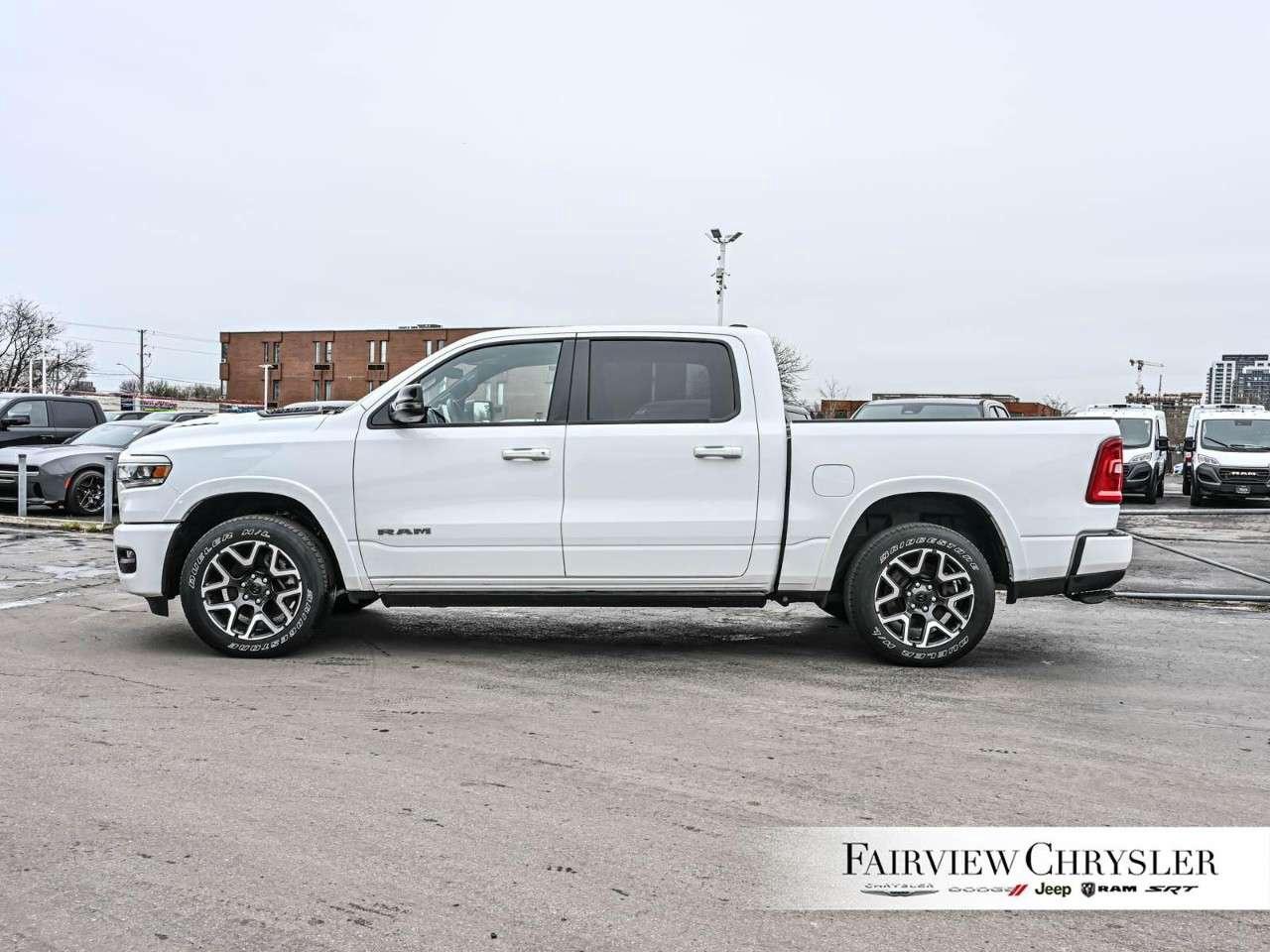2025 RAM 1500 Laramie 4x4 Crew Cab 5'7 Box SPORT   LEVEL 2   DUAL PANO ROOF   TECH PKG   PWR BOARDS   CARPLAY Photo
