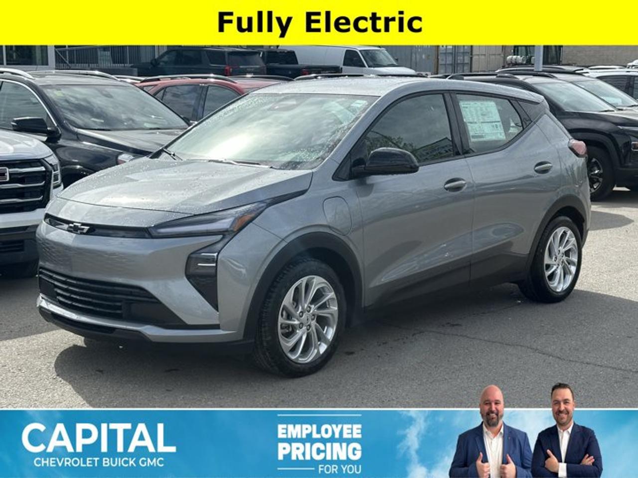 This Chevrolet Bolt boasts a Electric engine powering this Automatic transmission. STERLING GREY METALLIC, LT PREFERRED EQUIPMENT GROUP includes standard equipment, LPO, LEVEL 2 AND FAST CHARGING ADAPTER PACKAGE (DEALER PROVIDED) includes (RYK) GM J1772 AC Adapter, LPO and (RYW) GM CCS1 DC Adapter, LPO.*This Chevrolet Bolt Comes Equipped with These Options *LPO, ALL-WEATHER PACKAGE includes (VLI) all-weather cargo area mat LPO and (RIA) front and rear all-weather floor liners LPO , JET BLACK WITH BLUE AND GREY STITCHING, CLOTH SEAT TRIM, Wipers, front intermittent, Wiper, rear intermittent, Windows, power rear, express down, Window, power, front passenger, express down, Window, power, driver, express up and down, Wi-Fi Hotspot capable (Terms and limitations apply. See onstar.ca or dealer for details.), Wheels, 17 (43.2 cm) Silver painted aluminum, Wheel, spare, none.* Visit Us Today *Come in for a quick visit at Capital Chevrolet Buick GMC Inc., 13103 Lake Fraser Drive SE, Calgary, AB T2J 3H5 to claim your Chevrolet Bolt!