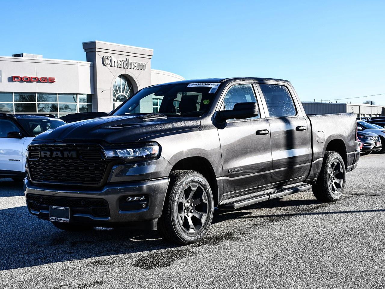 <p>Introducing the 2026 Ram 1500 Tradesman in a sleek Gray finish with a commanding 4×4 drivetrain. This powerful truck is designed for superior handling and robust performance, perfect for those who need a vehicle that can tackle any terrain with ease.</p><p>The exterior of the Ram 1500 Tradesman is both rugged and refined, with a strong, durable body that showcases its formidable capability. The interior, tastefully done in matching Gray, offers comfort and functionality. Equipped with convenient features such as power windows, keyless entry, and remote start, this truck ensures every drive is as comfortable as possible.</p><p>Technology in the 2026 Ram 1500 Tradesman aims to enhance your driving experience with features like a backup camera, smart device integration, and a wi-fi hotspot to keep you connected on the go. Stay safe and confident with advanced safety features including lane assist, brake assist, and parking sensors.</p><p>Whether you're a contractor needing reliability and space for tools or an adventurer seeking thrills on rugged trails, the 2026 Ram 1500 Tradesman will exceed your expectations. Dont miss out on making this versatile truck yourscontact us today for more information and to arrange a test drive.</p>