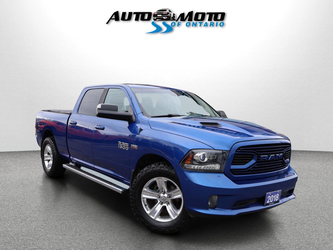 2018 RAM 1500 SPORT HEMI 4WD CERTIFIED *ACCIDENT FREE* CAMERA BLUETOOTH LEATHER HEATED SEATS SUNROOF CRUISE ALLOYS
