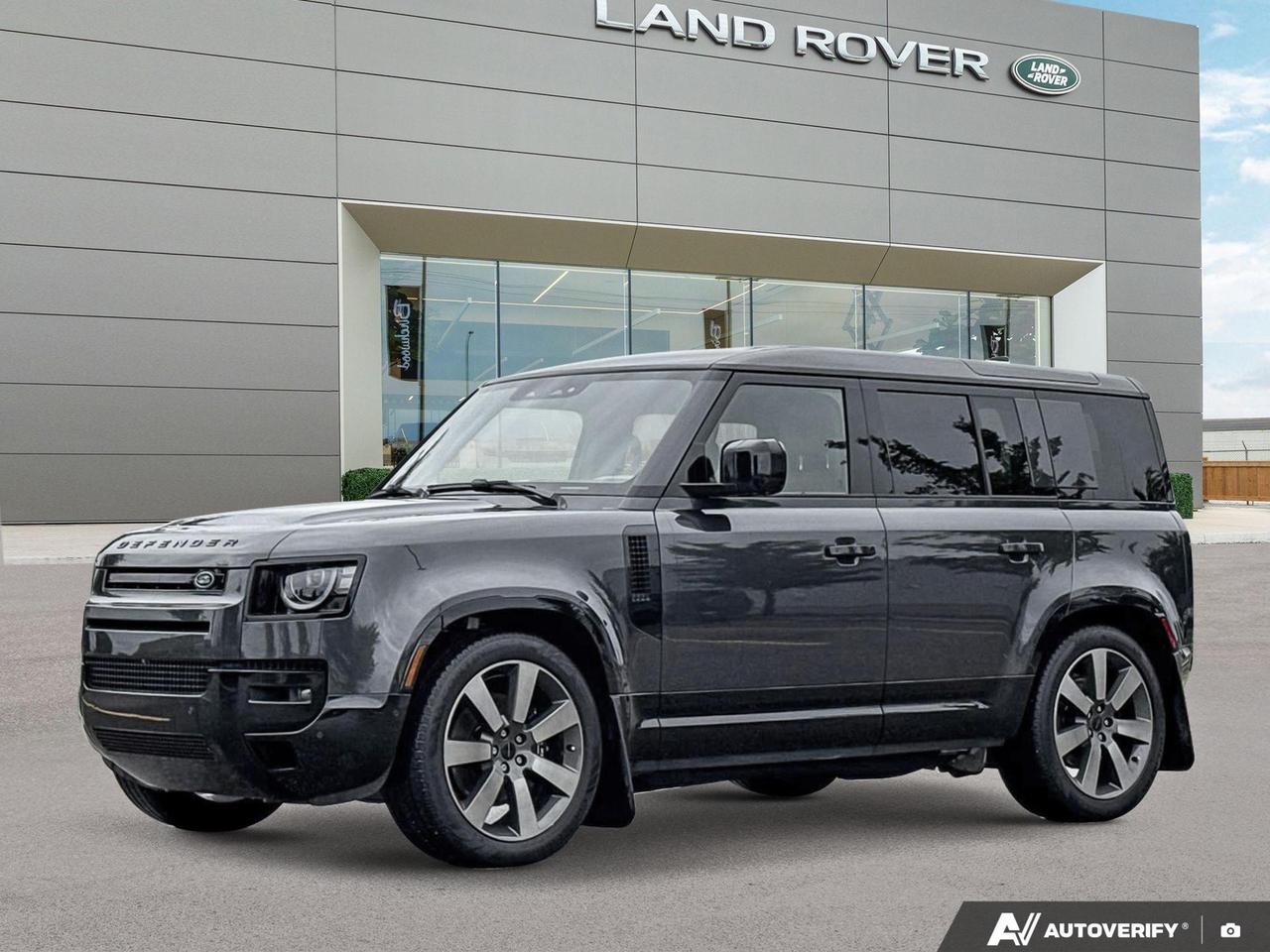 Unleash pure power with the 2026 Defender V8, driven by a 5.0L supercharged engine delivering 518 hp. Brutal performance meets iconic capabilitybuilt to thrill on any terrain.
The 2026 Land Rover Defender V8 is a rare combination of brute performance and refined luxury  a supercharged 5.0L V8 under the hood, 22 dark grey diamond-turned wheels, and a Meridian Surround Sound system inside. Finished in Carpathian Grey with a Caraway leather interior, this is a Defender built for those who refuse to compromise between capability and sophistication.

- Supercharged 5.0L V8 engine paired with an 8-speed automatic transmission and full-time AWD  serious power for serious terrain
- 14-way heated & cooled electric memory front seats with Windsor Leather & Kvadrat trim, delivering first-class comfort on any road
- Panoramic sunroof with power sunshade across both rows, letting in light without the compromise
- PIVI Pro connected infotainment with Android Auto, keeping you connected and in control
- Meridian Surround Sound System with SiriusXM and HD Radio for an audiophile-grade cabin experience
- Aerial View Camera System, 360 Parking Aid, Blind Spot Assist, Rear Traffic Monitor, and Driver Monitoring  a full suite of intelligent safety tech
- Adaptive air suspension with driver-adjustable ride height, adaptive damping, and automatic rear locking differential for genuine off-road confidence
- Tow Hitch Receiver and Extended Black Exterior Pack included, adding function and a sharper visual edge

Ready to experience it for yourself? Visit Land Rover Winnipeg at winnipeglandrover.com to reserve this vehicle, start your purchase online, or book a test drive. Our team is here to answer any questions and make the process straightforward from first look to final delivery.
At Land Rover Winnipeg, we dont just sell vehicles; we deliver an exceptional ownership experience with your new Land Rover:

- Exclusive Perks: Enjoy on-brand loaners and rental vehicles during your scheduled service appointments.

- Convenience at Your Door: Benefit from our Land Rover Valet concierge service for hassle-free vehicle servicing.

- Keep It Clean: Complimentary washes with every service visit.

- Luxurious Comfort: Visit our state-of-the-art facility with full coffee service and premium amenities.

- Expert Care: Our Land Rover-trained technicians are dedicated to the longevity and performance of your vehicle.

Dont see exactly what youre looking for in our new or pre-owned inventory? Let our team locate it for you!

Visit us today or call for a personalized experience:

Phone: 204-452-8030
Website: winnipeglandrover.com  

Dealer Permit #0112
Dealer permit #0112