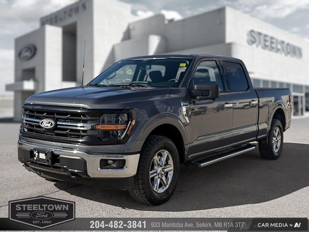<b>Climate Control,  Navigation,  SYNC 4,  Remote Keyless Entry,  Mobile Hotspot!</b><br> <br> We value your TIME, we wont waste it or your gas is on us!   We offer extended test drives and if you cant make it out to us we will come straight to you!<br><br><br> <br>The Ford F-150 is for those who think a day off is just an opportunity to get more done. This 2024 Ford F-150 is for sale today in Selkirk.<br> <br>Just as you mould, strengthen and adapt to fit your lifestyle, the truck you own should do the same. The Ford F-150 puts productivity, practicality and reliability at the forefront, with a host of convenience and tech features as well as rock-solid build quality, ensuring that all of your day-to-day activities are a breeze. Theres one for the working warrior, the long hauler and the fanatic. No matter who you are and what you do with your truck, F-150 doesnt miss.<br> <br>This Crew Cab 4X4 pickup has 53,947 km. Its Grey in colour. It has an Automatic transmission and is powered by a 400HP 3.5L V6 Cylinder Engine. <br> <br> Our F-150s trim level is XLT. This XLT trim steps things up with running boards and dual-zone climate control, along with great standard features such as class IV tow equipment with trailer sway control, remote keyless entry, cargo box lighting, and a 12-inch infotainment screen powered by SYNC 4 featuring voice-activated navigation, SiriusXM satellite radio, Apple CarPlay, Android Auto and FordPass Connect 5G internet hotspot. Safety features also include blind spot detection, lane keep assist with lane departure warning, front and rear collision mitigation and automatic emergency braking. This vehicle has been upgraded with the following features: Climate Control, Navigation, SYNC 4, Remote Keyless Entry, Mobile Hotspot, Blind Spot Detection, Lane Keep Assist.<br> To view the original window sticker for this vehicle view this <a href=http://www.windowsticker.forddirect.com/windowsticker.pdf?vin=1FTFW3L88RKD78015 target=_blank>http://www.windowsticker.forddirect.com/windowsticker.pdf?vin=1FTFW3L88RKD78015</a>. <br/><br> <br>To apply right now for financing use this link: <a href=http://www.steeltownford.com/?https://CreditOnline.dealertrack.ca/Web/Default.aspx?Token=bf62ebad-31a4-49e3-93be-9b163c26b54c&La target=_blank>http://www.steeltownford.com/?https://CreditOnline.dealertrack.ca/Web/Default.aspx?Token=bf62ebad-31a4-49e3-93be-9b163c26b54c&La</a><br> <br/><br>Family owned and operated in Selkirk for 35 Years.  <br>Steeltown Ford is located just 20 minutes North of the Perimeter Hwy, with an onsite banking center that offers free consultations. <br>Ask about our special dealer rates available through all major banks and credit unions.<br><br><br>Steeltown Ford Protect Plus includes:<br>- Life Time Tire Warranty <br>Cars cost less in Selkirk <br><br>Dealer Permit # 1039<br><br><br> Come by and check out our fleet of 110+ used cars and trucks and 150+ new cars and trucks for sale in Selkirk.  o~o