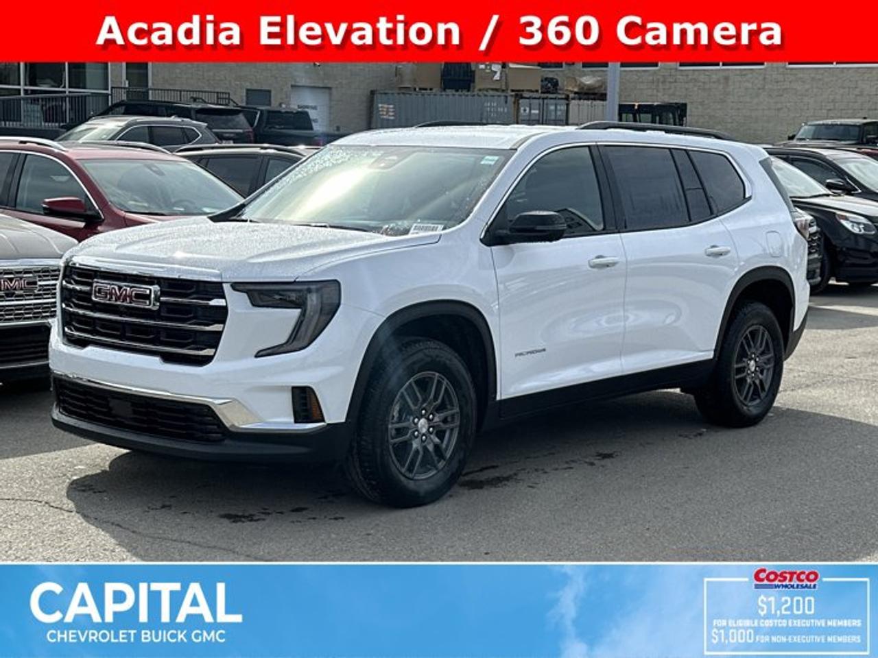This GMC Acadia boasts a Gas 2.5L/ engine powering this Automatic transmission. TRANSMISSION, 8-SPEED AUTOMATIC (STD), LPO, INTEGRATED CARGO LINER, LPO, FLOOR LINER PACKAGE includes (RIA) first and second row All-weather floor liners, LPO and (RIB) third row All-weather floor liner, LPO.* This GMC Acadia Features the Following Options *LPO, ALL-WEATHER FLOOR LINER, 3RD ROW, ENGINE, 2.5L TURBO DOHC SIDI with Variable Valve Timing (VVT) (328 hp [244 kW] @ 5500 rpm, 326 lb-ft of torque [442 N-m] @ 3500 rpm) (STD), ENGINE BLOCK HEATER, ELEVATION PREFERRED EQUIPMENT GROUP includes standard equipment, 3 YEARS SIRIUSXM, Wireless Charging for select devices, Wipers, front intermittent with washers, Wiper, rear intermittent with washer, Windows, power with driver Express-Up and all windows Express-Down, Window, rear side, solar absorbing, privacy tinting.* Visit Us Today *Come in for a quick visit at Capital Chevrolet Buick GMC Inc., 13103 Lake Fraser Drive SE, Calgary, AB T2J 3H5 to claim your GMC Acadia!