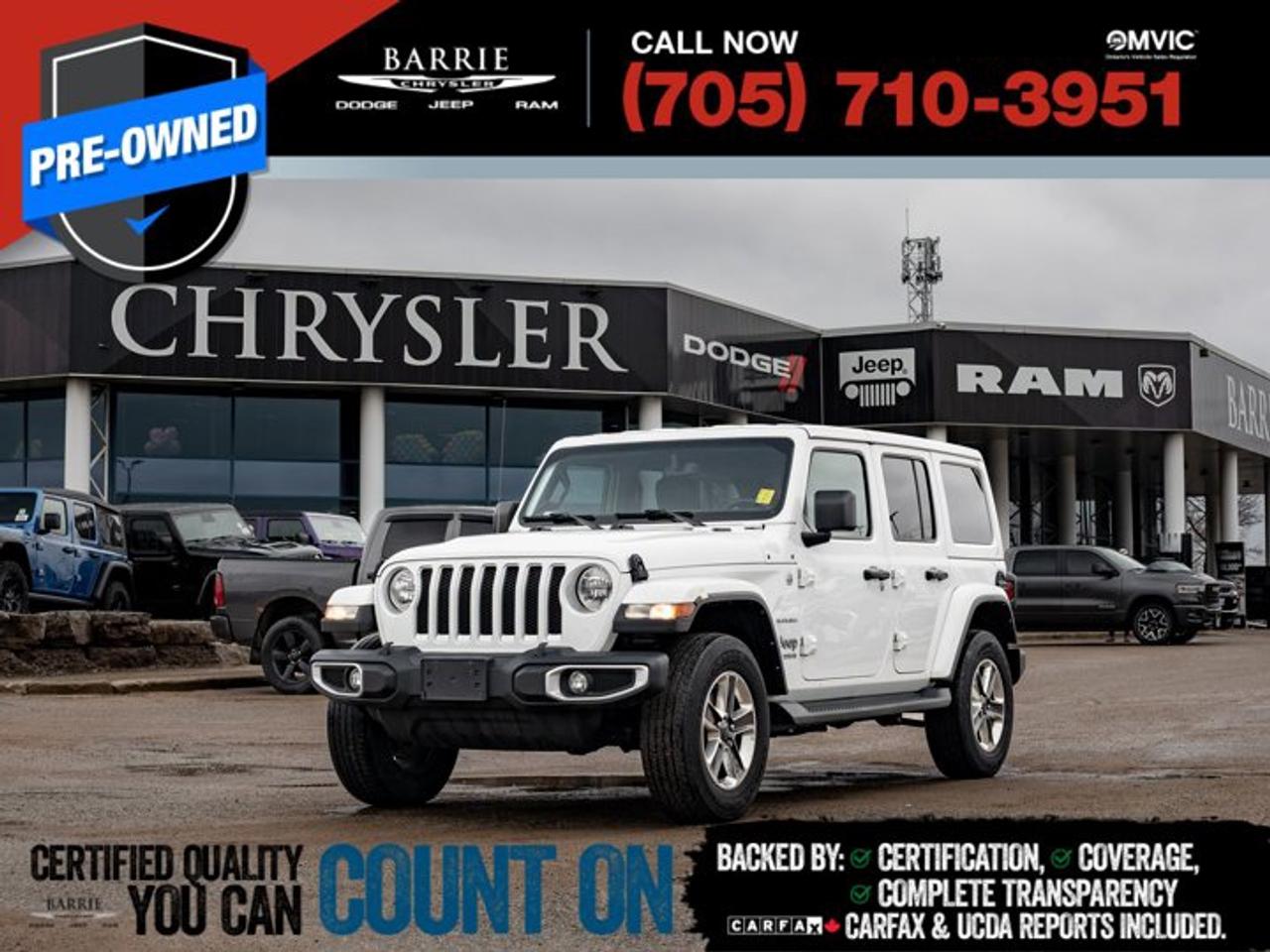 Used 2021 Jeep Wrangler Unlimited Sahara for sale in Barrie, ON