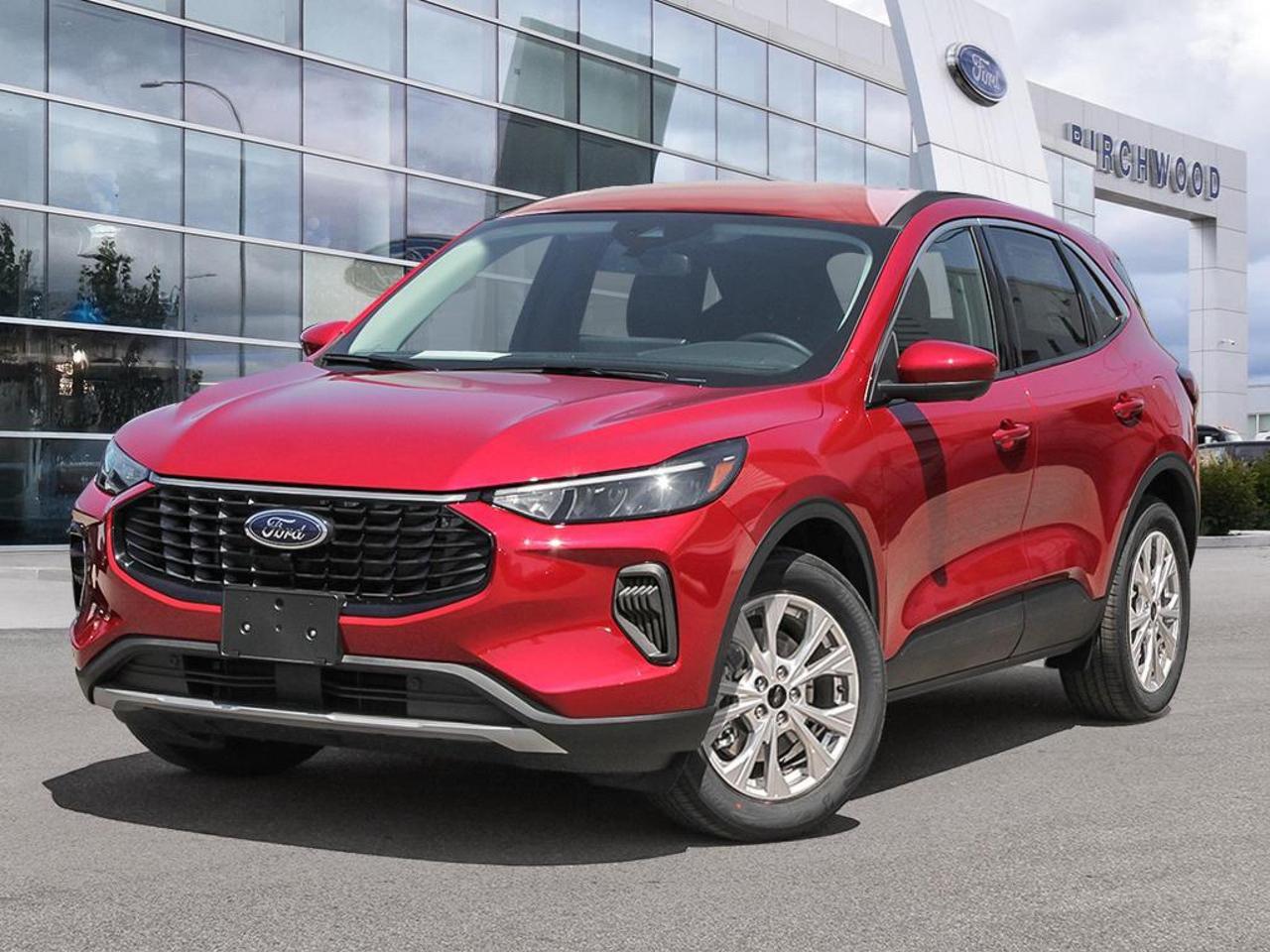 The 2025 Ford Escape Active in bold Red is a versatile, well-equipped compact SUV built for those who want capability and comfort without compromise. With AWD, a fuel-efficient 1.5L 3-cylinder engine, and a thoughtful suite of features, this nearly-new Escape Active delivers everyday practicality with a confident edge.

- AWD with Brake Actuated Limited Slip Differential for confident traction in all Manitoba conditions
- Fuel-efficient 1.5L 3-cylinder engine rated at 9.2L/100km city and 7.4L/100km highway
- BLIS Blind Spot Information System and Driver Monitoring-Alert for added peace of mind on busy roads
- Heated front seats and heated premium-wrapped steering wheel for cold-weather comfort
- Dual Zone Front Automatic Air Conditioning for personalized cabin temperature control
- 17 Shadow Silver-Painted Aluminum wheels with all-season tires for a polished, capable look
- Auto High-Beam Headlamps with delay-off for effortless nighttime visibility
- Comprehensive airbag system including Safety Canopy curtain airbags and driver knee airbag for full occupant protection

With only 100km on the odometer, this is as close to brand new as it gets  without the wait. Visit us at Birchwood Ford or explore your options at birchwoodford.ca to reserve this Escape Active, start your purchase online, or book a test drive. Our team is here to make the process straightforward and stress-free, however you prefer to shop.
Birchwood Ford is your choice for New Ford vehicles in Winnipeg. 

At Birchwood Ford, we hold ourselves to the highest standard. Our number one focus is customer satisfaction which has awarded us the Ford of Canadas Presidents Award for 5 consecutive years. This honour is presented to Ford dealers that have proven outstanding results in Sales and Customer Service Excellence.

Are you a newcomer to Canada, recent graduate, first time car buyer or physically challenged? Ask us about our exclusive rebates and how they may apply to you.
 
Interested in seeing/hearing more? Book a test drive or give us a call at (204) 661-9555 and we can help you with whatever you need!

Dealer permit #4454
Dealer permit #4454