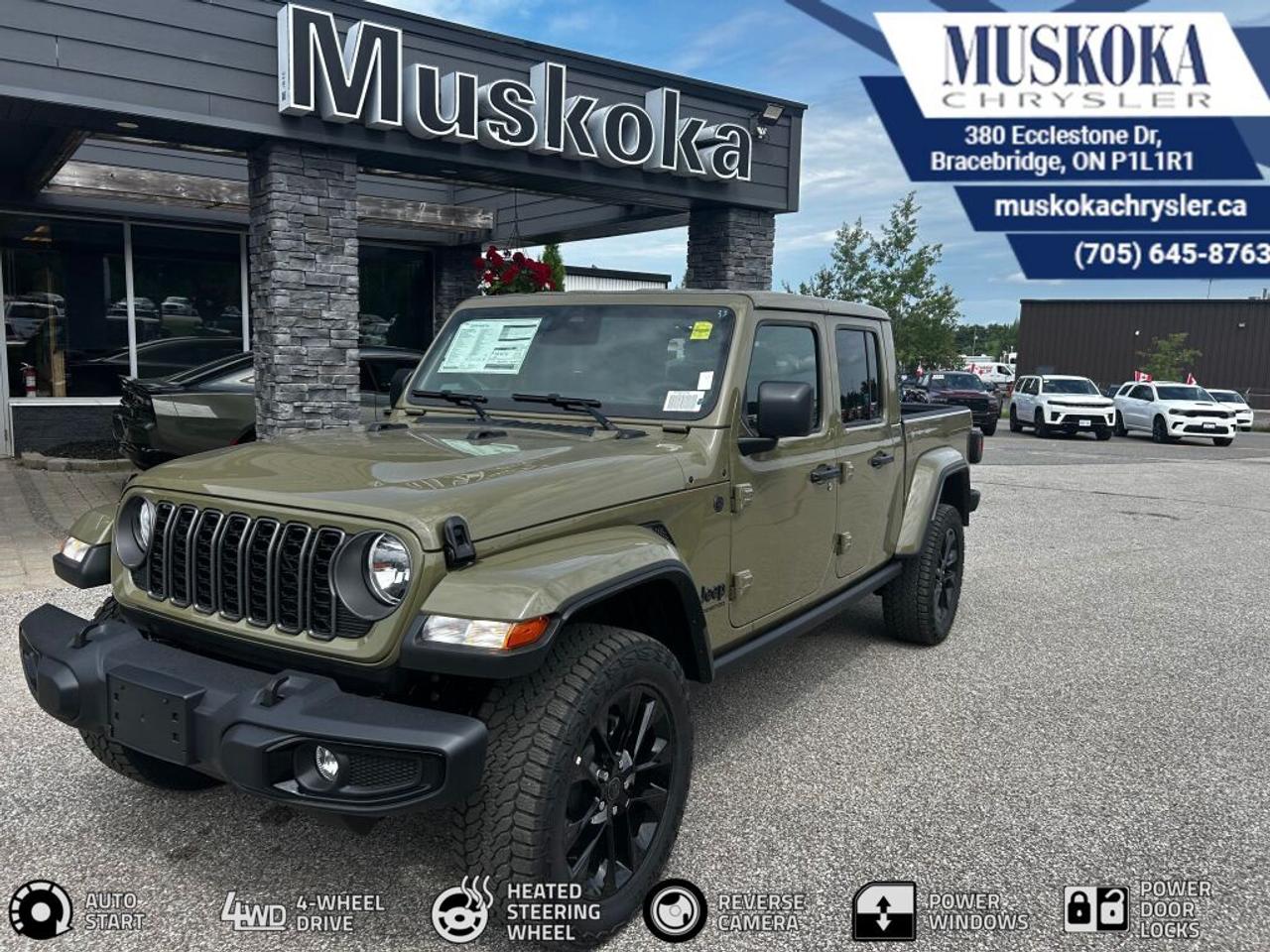This JEEP GLADIATOR NIGHTHAWK, with a 3.6L V-6 engine engine, features a 8-speed automatic transmission, and generates 10.8 highway/13.7 city L/100km. Find this vehicle with only 19 kilometers!  JEEP GLADIATOR NIGHTHAWK Options: This JEEP GLADIATOR NIGHTHAWK offers a multitude of options. Technology options include: 1 LCD Monitor In The Front, MP3 Capability, Satellite Radio.  Safety options include Variable Intermittent Wipers, Airbag Occupancy Sensor, Curtain 1st And 2nd Row Airbags, Dual Stage Driver And Passenger Front Airbags, Dual Stage Driver And Passenger Seat-Mounted Side Airbags.  Visit Us: Find this JEEP GLADIATOR NIGHTHAWK at Muskoka Chrysler today. We are conveniently located at 380 Ecclestone Dr Bracebridge ON P1L1R1. Muskoka Chrysler has been serving our local community for over 40 years. We take pride in giving back to the community while providing the best customer service. We appreciate each and opportunity we have to serve you, not as a customer but as a friend