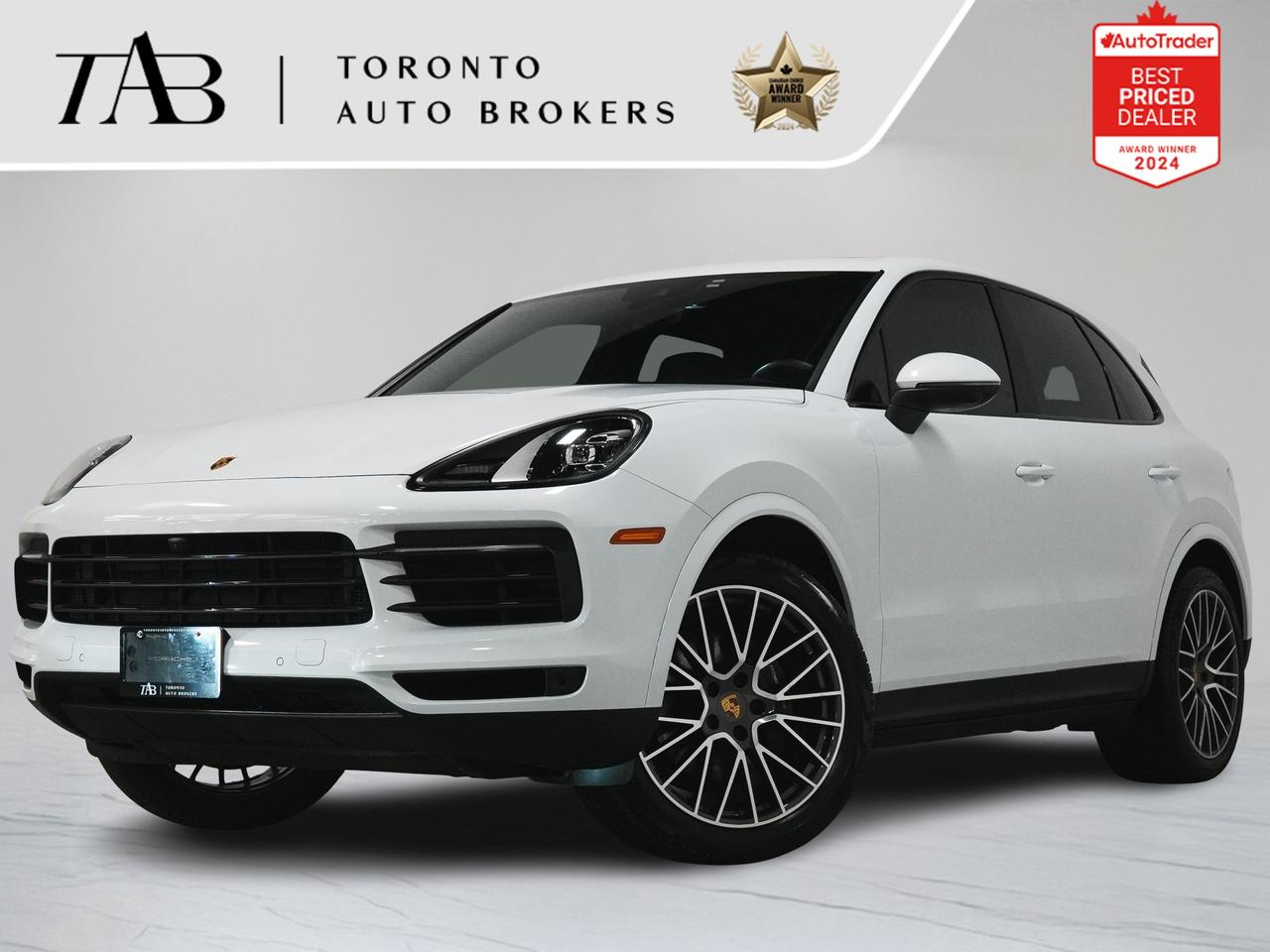 This 2020 Porsche Cayenne is a local Ontario vehicle presented in excellent condition, backed by a clean Carfax report. Combining Porsche performance with everyday practicality, the Cayenne delivers a refined yet sporty driving experience with premium comfort and advanced technology.

Key features include:

3.0L Turbocharged V6 Engine
All-Wheel Drive (AWD)
Premium Plus Package
21" Alloy Wheels
Panoramic Glass Roof
BOSE Surround Sound System
Adaptive Suspension Management (PASM)
Power Comfort Seats with Memory
Heated & Vented Front & Rear Seats
Heated Steering Wheel
Dual-Zone Automatic Climate Control

NOW OFFERING 3 MONTH DEFERRED FINANCING PAYMENTS ON APPROVED CREDIT. 

WE OFFER THE BEST FINANCE RATES, AND DONT CHARGE ANY FINANCING FEE

Looking for a top-rated pre-owned luxury car dealership in the GTA? Look no further than Toronto Auto Brokers (TAB)! Were proud to have won multiple awards, including the 2024 AutoTrader Best Priced Dealer, the 2024 CarGurus Award, the 2025 Top Choice Award, the 2025 Consumer Satisfaction Award, the 2025 Canadian Choice Award, the 2025 Three Best Rated Dealer Award, and many more!

With 30 years of experience serving the Greater Toronto Area, TAB is a respected and trusted name in the pre-owned luxury car industry. Our 30,000 sq.Ft indoor showroom is home to a wide range of luxury vehicles from top brands like BMW, Mercedes-Benz, Audi, Porsche, Land Rover, Jaguar, Aston Martin, Bentley, Maserati, and more. And we dont just serve the GTA, were proud to offer our services to all cities in Canada, including Vancouver, Montreal, Calgary, Edmonton, Winnipeg, Saskatchewan, Halifax, and more.

At TAB, were committed to providing a no-pressure environment and honest work ethics. As a family-owned and operated business, we treat every customer like family and ensure that every interaction is a positive one. Come experience the TAB Lifestyle at its truest form, luxury car buying has never been more enjoyable and exciting!

We offer a variety of services to make your purchase experience as easy and stress-free as possible. From competitive and simple financing and leasing options to extended warranties, aftermarket services, and full history reports on every vehicle, we have everything you need to make an informed decision. We welcome every trade, even if youre just looking to sell your car without buying, and when it comes to financing or leasing, we offer same day approvals, with access to over 50 lenders, including all of the banks in Canada. Feel free to check out your own Equifax credit score without affecting your credit score, simply click on the Equifax tab above and see if you qualify.

Call us today or visit our website to learn more about our inventory and services. And remember, all prices exclude applicable taxes and licensing, and vehicles can be certified at an additional cost of $999.