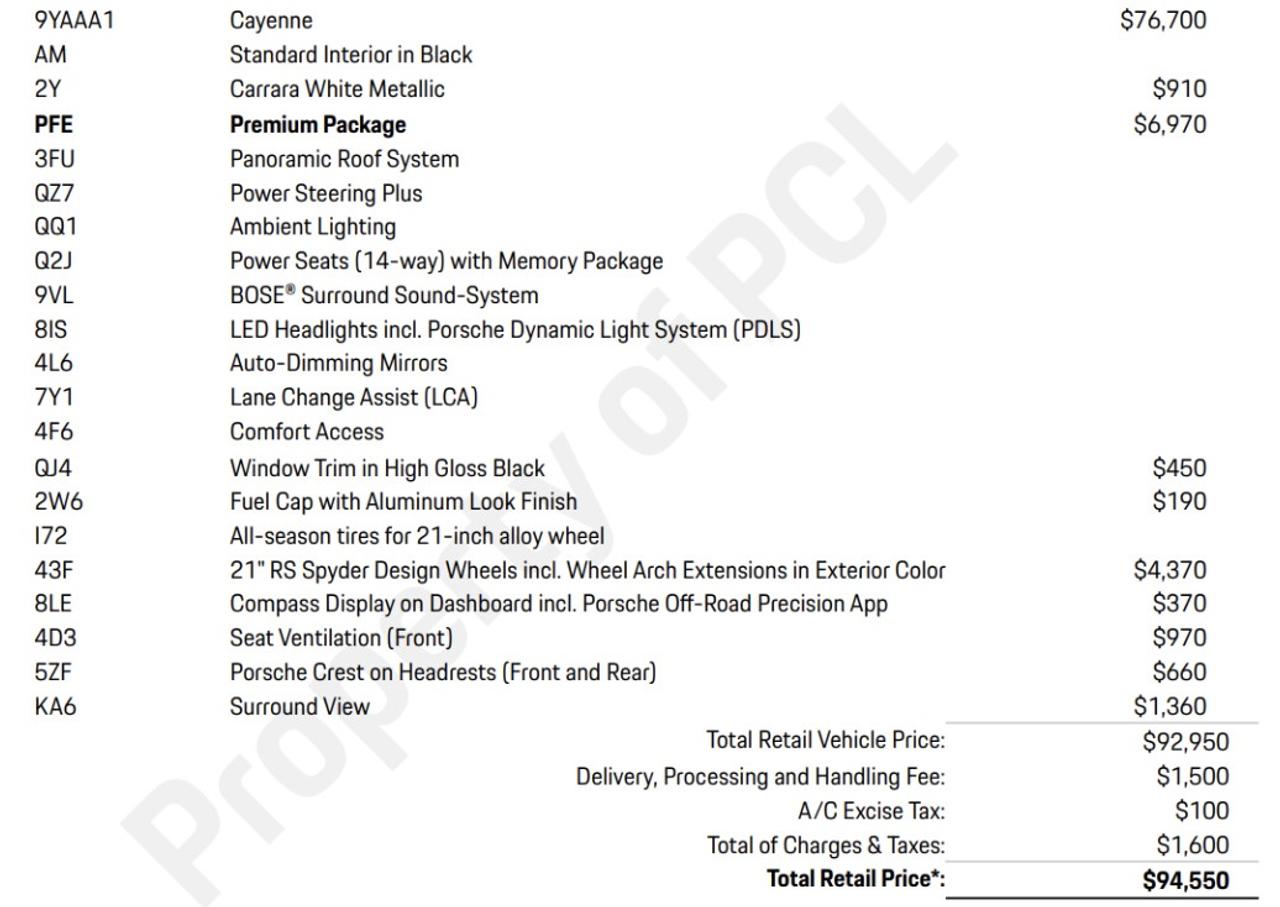 2020 Porsche Cayenne PREMIUM PKG | BOSE | PANO | 21 IN Photo