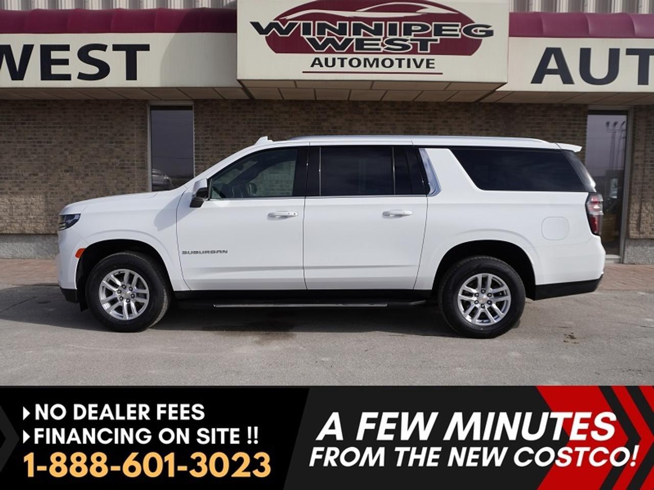 *** Dealer arranged financing on site! Quick, Simple,  no calls or waiting on bank appointments required!! Drive away today ***   NO ADMINISTRATION FEES!!High-end experience with a spacious, luxurious interior designed for family comfort and heavy-duty utility. Powered by a 5.3L V8 engine, it delivers the 4WD capability required for demanding drives and heavy towing.  Great history with service records to show.  Safety technology and a premium infotainment suite with a 9 speaker BOSE audio system.  Heated steering wheel, heated front and rear seats, while power-folding third row seats allow you to easily switch between maximum passenger capacity and increased cargo space.  

Great service and good service records, drive in comfort with all safety features.  Brand new 18 inch all season tires, full surround camera, touch button start with command start.  Enjoy comfort for 8, in this luxurious SUV.  

Features
Performance & Mechanical
- 5.3L EcoTec3 V8 Engine
- 10-Speed Automatic Transmission
- Premium Smooth Ride Suspension
- Limited Slip Differential
- Single Speed Transfer Case
- Stabilitrak Stability Control
- Electronic Precision Shift
- Trailering Equipment
- Engine Block Heater

Connectivity & Technology
- 9-Speaker Bose Audio System
- Wireless Charging for Devices
- Keyless Open, Lock & Start
- Remote Vehicle Start
- Two 120-Volt Power Outlets
- OnStar Services & Wi-Fi Hotspot Capable
- SiriusXM Radio Capable
- HD Surround Vision

Interior
- Tri-Zone Automatic HVAC
- Leather-Appointed Heated Front Bucket Power Seats
- Heated Second Row Outboard Seats
- Heated Automatic Steering Wheel
- Power Tilt & Telescopic Steering Column
- Memory Settings for Driver
- 2nd Row 60/40 Split Bench with Power Release
- 3rd Row 60/40 Split-Bench with Power Fold

Exterior
- Summit White Exterior
- 20" Painted Aluminum Wheels with Machined Face
- LED Headlamps & Daytime Running Lamps
- IntelliBeam Auto High Beam
- Hands-Free Power Liftgate
- Heated Power-Adjustable, Power-Folding Mirrors with Integrated Turn Signals

Safety & Security
- Automatic Emergency Braking
- Forward Collision Alert
- Lane Keep Assist with Lane Departure Warning
- Lane Change Alert with Side Blind Zone Alert
- Front and Rear Park Assist
- Rear Cross Traffic Alert
- Front and Rear Pedestrian Alert
- Following Distance Indicator
- Theft Deterrent SystemComes with a Manitoba Safety Certification, and we have many Extended Powertrain warranties available on your vehicle purchase up to 10-year coverage (on eligible vehicles see dealer for details). Financing on site with Zero down financing OAC. Trades accepted. View at Winnipeg West Automotive Group, 5195 Portage Ave. (only a couple of minutes past the new Costco) Dealer permit # 6007, Call now 1(888) 6O1-3O23. This Car is located in Winnipeg Manitoba,  however we can have it shipped anywhere in North America relatively inexpensively.