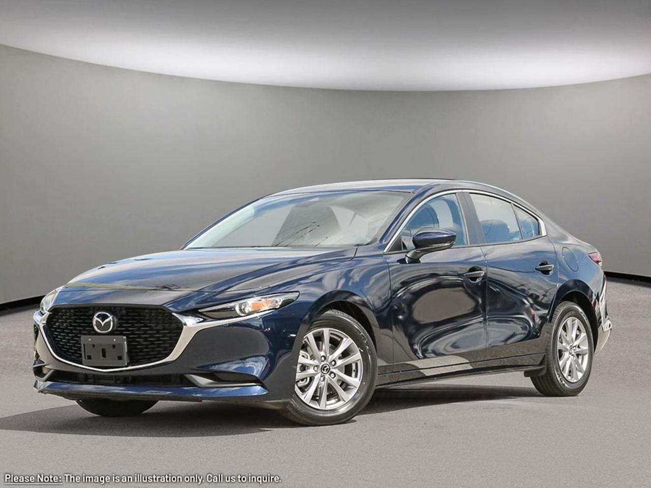 Experience the perfect blend of style, performance, and advanced technology with the all-new 2026 Mazda Mazda3 GS FWD in stunning Blue with a sleek Black interior. Powered by a responsive 2.5L SKYACTIV-G engine paired with a smooth 6-speed automatic transmission, this sedan delivers an engaging drive with great fuel efficiency.Enjoy year-round comfort with heated front seats and dual-zone automatic climate control, while staying connected seamlessly via wireless Apple CarPlay, Android Auto, and Qi wireless charging. Safety is paramount with Lane Departure Prevention, Forward Collision Mitigation, Blind Spot Warning, and a full suite of 10 airbags.The Mazda3 GS also features a striking 16 silver alloy wheel design, projector-beam LED headlights, and a premium 10.2-inch touchscreen infotainment system with Mazda Connected Vehicle Services for enhanced convenience.Ready to impress on every drivedrop by Go Mazda today to test drive the 2026 Mazda3 GS and elevate your daily drive!Go Mazda is an AMVIC licensed business