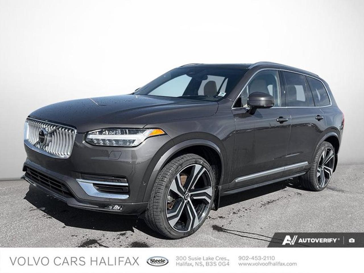 *2024 XC90 B6 Ultimate - 27,483KM - Certified by Volvo *This accident-free XC90 Ultimate has just arrived off lease, and has since undergone Volvo Canadas rigorous 170-Point inspection. As a result, it has had a new set of 22in Pirelli tires installed, as well as a full service performed. This 7-seater is very well equipped, fully detailed, and ready for immediate delivery!- Platinum Grey over Amber Leather Ventilated Nappa Leather Seating- Bowers and Wilkins Audio- 22in Wheels- Google Infotainment with Google Maps*Visit us today at Volvo Cars Halifax, 300 Susie Lake Crescent, Bayers Lake.Certified by Volvo*When you buy a Certified by Volvo vehicle, youre getting more than a great previously owned vehicle. Youre getting our commitment to your satisfaction. We accept only the best pre-owned Volvos, and we make them even better with our signature quality and safety.-SUPERIOR VEHICLES. EXCEPTIONAL VALUE.Each Certified by Volvo vehicle has to meet the strictest criteria, and is backed by our best-in-class warranty.-COMPREHENSIVE INSPECTION STANDARDSEach model has to pass a rigorous 170-point test, history investigation and thorough inspection before we issue CarFax certification. All pre-owned vehicles receive the latest software upgrades, and Volvo-approved checks to certify they meet our safety, performance, and appearance standards.- 5 Year / Unlimited Mileage WarrantyThe factory-backed warranty fully covers every part of your Certified by Volvo vehicle that is not specifically excluded, including the replacement or repair of thousands of components. We also include free roadside assistance and a zero deductible for all warranty visits. You also have the option to add up to 5 years of extra coverage with Volvo Increased Protection.**Calculated from the original in-service date and zero kilometers.BUY SAFE, DRIVE SAFEYour best pre-owned vehicle buying experience. Why choose Volvo Cars Halifax?Our best price upfront. Zero hassles. Competitive market based no-haggle price is the same online as it is on the lot, and we offer great flexible financing & leasing options.Extraordinary reconditioning to meet our high standards. We provide documentation including Carfax reports.Expert knowledge and full disclosure pricing up front that you can understand.On line virtual trade assessments on your current car. With the right information you provide, we will give you a value your current car is worth on trade based on the current market***An extraordinary ownership experience after the sale with top rated services and communication.-although every precaution has been made to depict this vehicle accurately, some data may be lost or reconfigured on upload. Please contact us directly to confirm actual vehicle equipment and details. It is the sole responsibility of the purchaser to verify all options to be accurate.***final assessment by Volvo Cars Halifax in person prior to contract/deal finalization to confirm actual condition and validation of trade in offer.