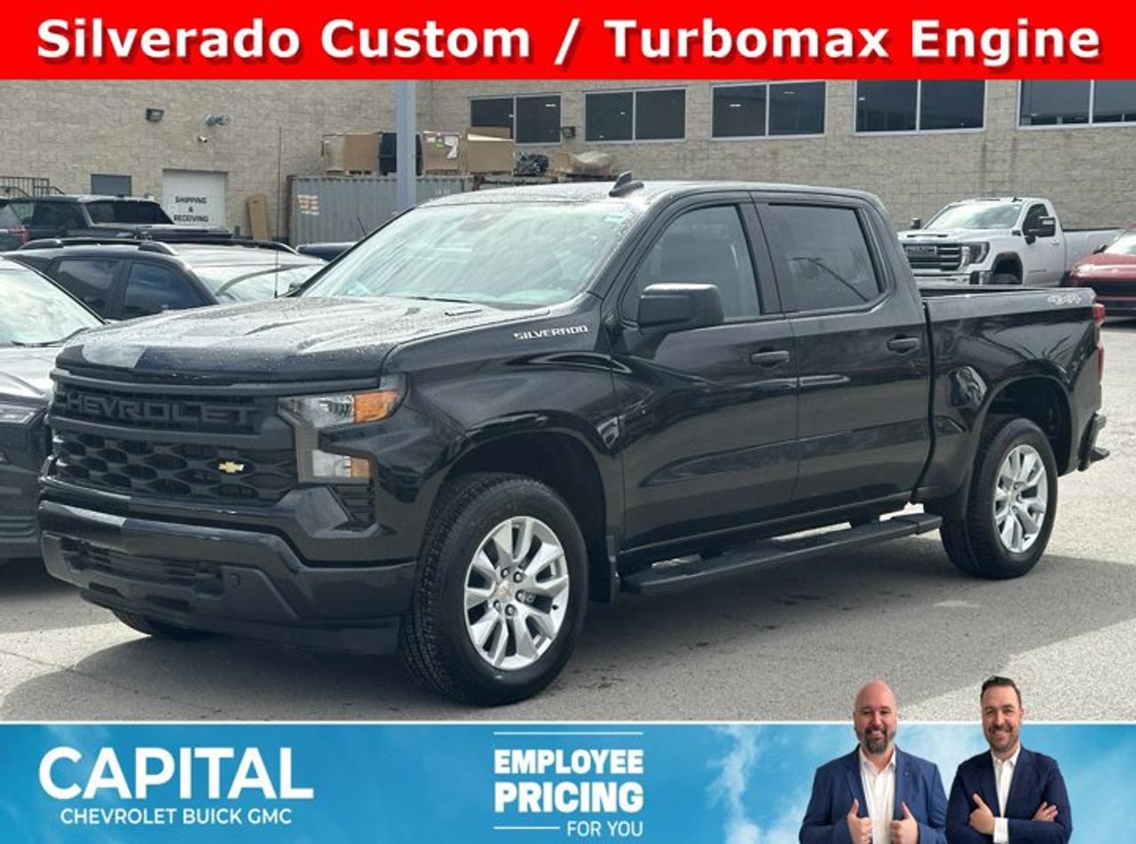 This Chevrolet Silverado 1500 delivers a Turbocharged Gas I4 2.7L/166 engine powering this Automatic transmission. TRANSMISSION, 8-SPEED AUTOMATIC, ELECTRONICALLY CONTROLLED with overdrive and tow/haul mode. Includes Cruise Grade Braking and Powertrain Grade Braking (STD), TRAILER BRAKE CONTROLLER, INTEGRATED, REAR AXLE, 3.42 RATIO.* This Chevrolet Silverado 1500 Features the Following Options *LPO, BLACK TUBULAR ASSIST STEPS, 6 RECTANGULAR (dealer-installed), ENGINE, 2.7L TURBOMAX (310 hp [231 kW] @ 5600 rpm, 430 lb-ft of torque [583 Nm] @ 3000 rpm) (STD), ENGINE BLOCK HEATER, CUSTOM PREFERRED EQUIPMENT GROUP includes standard equipment, AUTO-LOCKING REAR DIFFERENTIAL, Wireless phone projection for Apple CarPlay and Android Auto, Windows, power rear, express down, Window, power front, passenger express down, Window, power front, drivers express up/down, Wi-Fi Hotspot capable (Terms and limitations apply. See onstar.ca or dealer for details.).* Visit Us Today *A short visit to Capital Chevrolet Buick GMC Inc. located at 13103 Lake Fraser Drive SE, Calgary, AB T2J 3H5 can get you a tried-and-true Silverado 1500 today!
