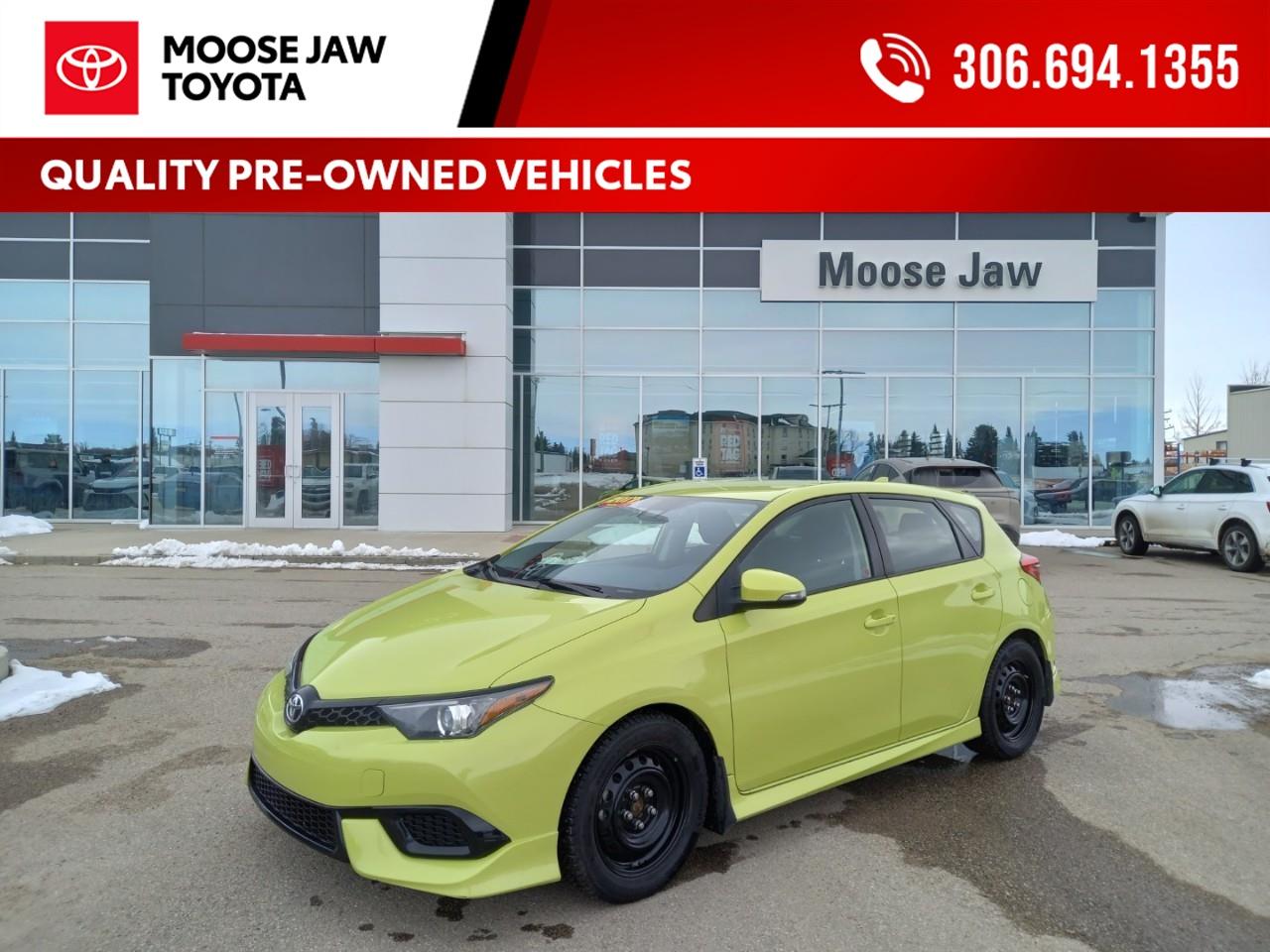 Used 2017 Toyota Corolla iM 2017 Toyota Corolla iM Hatchback – Low Mileage, Local Trade for sale in Moose Jaw, SK