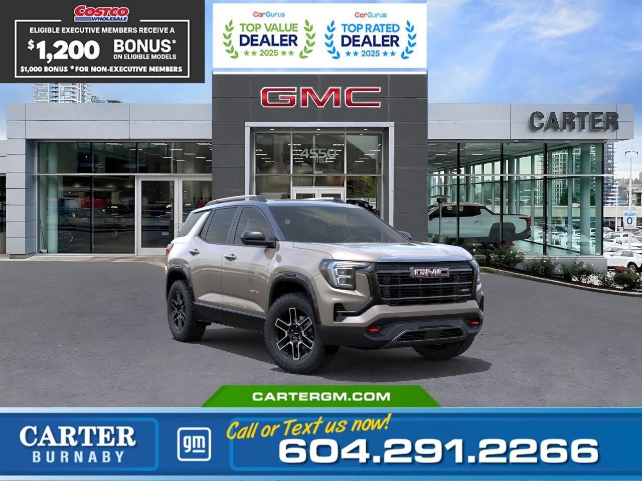 Exclusive savings are back for Costco members at Carter GM Burnaby! Combining Costco bonuses with eligible manufacturer incentives for exceptional value. Receive a $1,200 Executive Member Bonus or your $1,000 Non-Executive Member Bonus on select models, plus additional manufacturer incentives for which members may qualify.   Visit us today or contact our team to confirm eligibility and secure your Costco member savings while this limited time offer lasts!  WHY CARTER GM BURNABY?  - An unrivalled vehicle purchasing experience! - Exceeding our loyal customers expectations since 1963 - 4.5 Google star rating with 2,300+ customer reviews) - CarGurus Top-Rated Dealer 2025 Award - CarGurus Top Value Dealer 2025 Award - Vehicle trades welcome! Best price guaranteed! - We provide upfront pricing, zero hidden fees, and 100% transparency - Fast approvals and 99% acceptance rates (no matter your current credit status!) - Multilingual staff (many languages spoken) - Comfortable non-pressured environment with in-store television, WIFI and a childrens play area! - In-store restaurant: fresh daily menu        Were here to help you drive the vehicle you want, the vehicle you deserve! QUESTIONS? GREAT! WEVE GOT ANSWERS! To speak with a friendly vehicle specialist - CALL NOW! The advertised price includes all standard dealer fees and any applicable manufacturer or dealer incentives. It does not include applicable taxes, licensing, insurance, or optional products or services. Dealer fees will be clearly broken out and itemized on the bill of sale, maximum total of fees $595.00. Prices are shown in Canadian dollars. While we make every effort to ensure accuracy, vehicle details, pricing, options, and availability are subject to change without notice. Please confirm all information with dealership sales management before purchase. Dealer Code: 81129