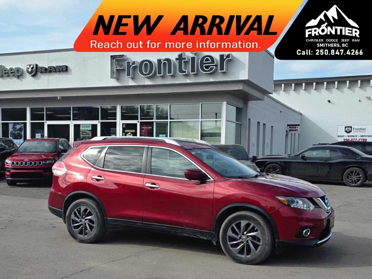 <p>The 2016 Nissan Rogue SL AWD is a versatile and comfortable SUV, perfect for families and daily driving with the added confidence of all-wheel drive.</p><p>Powered by a <strong>2.5L 4-cylinder engine paired with an automatic transmission</strong>, this Rogue delivers a smooth and efficient ride. The <strong>AWD system</strong> provides enhanced traction and stability, making it a great choice for handling changing road conditions year-round.</p><p>Inside, the Rogue SL offers a refined interior with premium touches, including <strong>leather-appointed seating, heated front seats, and a spacious cabin designed for comfort and practicality</strong>. With flexible cargo space and split-folding rear seats, its easy to adapt for passengers or gear.</p><p>Stay connected with features like <strong>Bluetooth connectivity, satellite radio, and smart device integration</strong>, while convenience features such as <strong>keyless entry, cruise control, and power windows</strong> make every drive more enjoyable.</p><p>Safety is also a priority, with features including a <strong>backup camera and brake assist</strong>, helping provide added confidence behind the wheel.</p><p>Finished in a stylish red exterior, the 2016 Nissan Rogue SL AWD offers a great blend of comfort, capability, and value.</p><p>Please confirm all vehicle details and features with our sales team and start the buying process today at Frontier Chrysler Dodge Jeep Ram Ltd.</p>