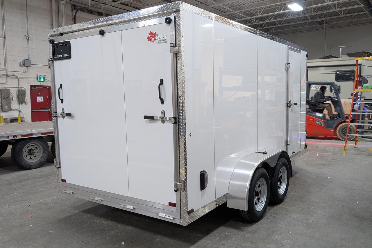 2026 Canadian Trailer Company 7x14 V Nose Cargo Trailer Aluminum Tandem Axle Photo2