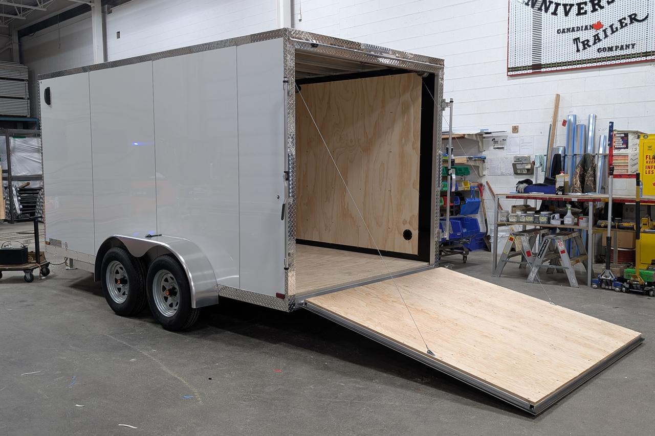 2026 Canadian Trailer Company 7x14 V Nose Cargo Trailer Aluminum Tandem Axle Photo11