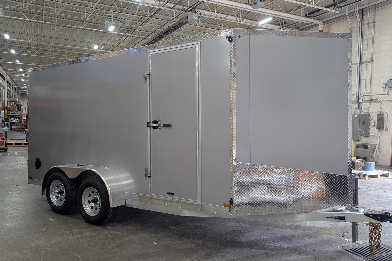 2026 Canadian Trailer Company 7x14 V Nose Cargo Trailer Aluminum Tandem Axle Photo1