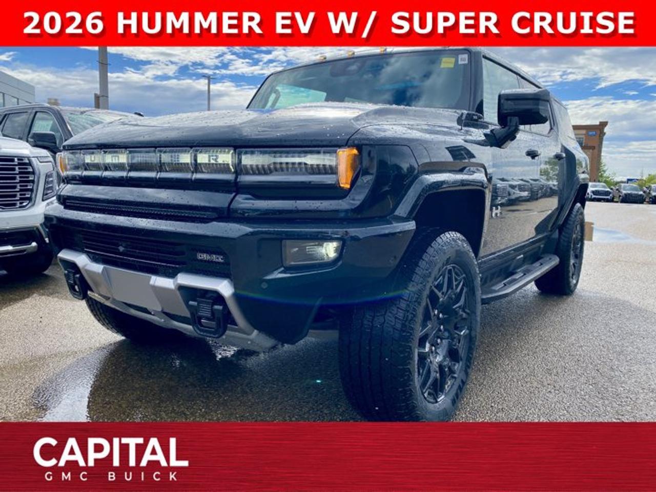 Dont miss out on this 2026 Hummer EV! Fully equipped with cool features like CrabWalk mode, 4-wheel steering, Air Ride Suspension, Heated and Cooled Seats, Heated Steering, Rear Streaming Camera Mirror, 360 CAM, Heated Rear Seats and so much more! Ask about our incredible 2-year lease rates....Ask for the Internet Department for more information or book your test drive today! Text 507-585-4395 for fast answers at your fingertips!AMVIC Licensed Dealer - Licence Number B1044900
