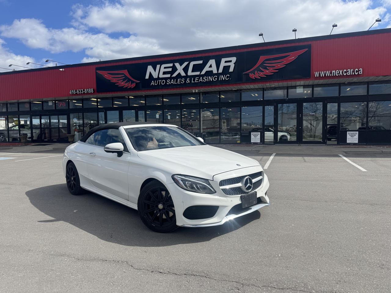 2018 Mercedes-Benz C-Class C300 AMG PKG CABRIOLET 4MATIC LEATHER B/SPOT CAMER