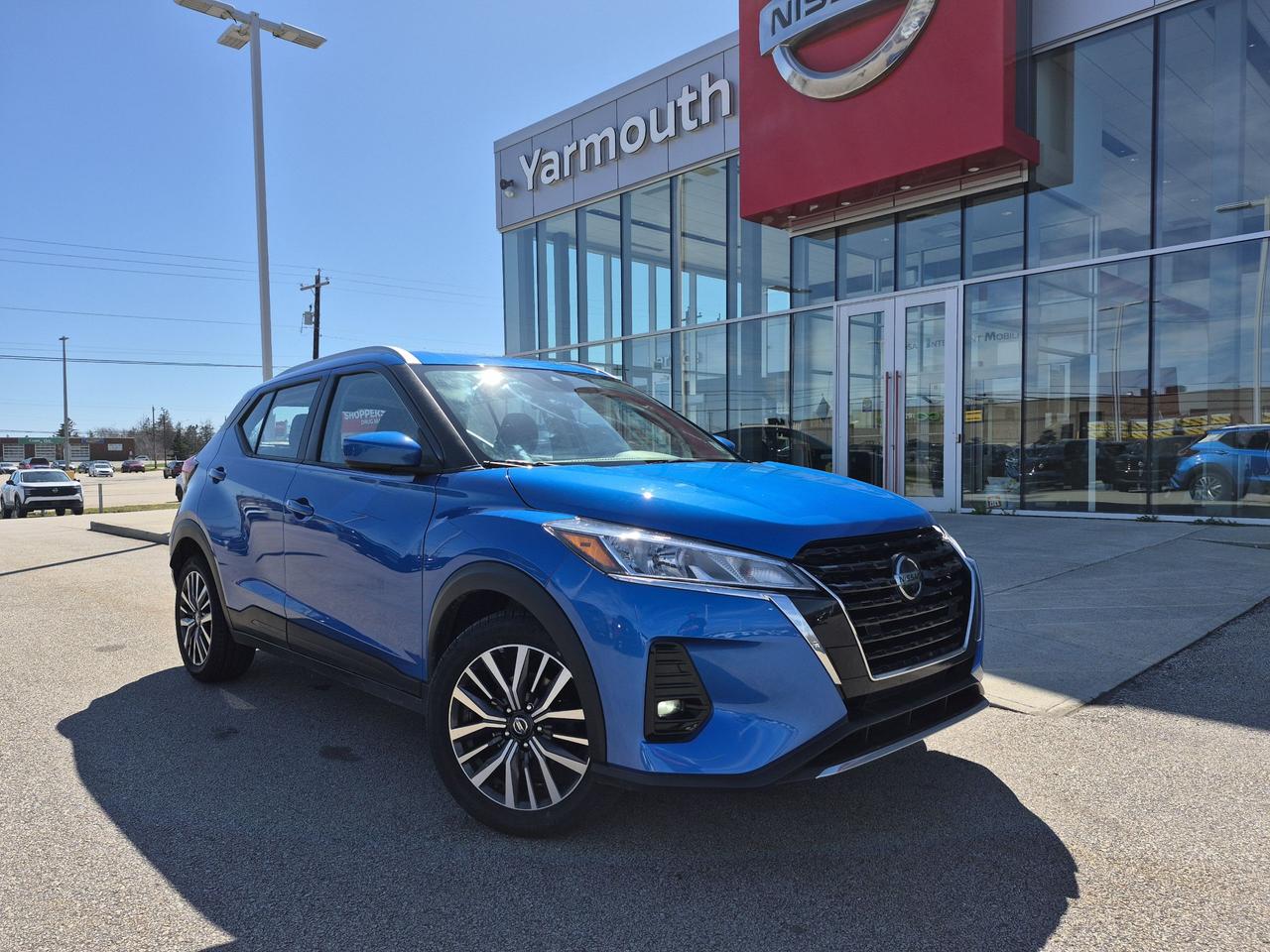 <p data-start=84 data-end=442>The <strong data-start=88 data-end=112>2021 Nissan Kicks SV</strong> is a stylish and efficient crossover designed for drivers who want modern features, great fuel economy, and everyday practicality. With its refreshed exterior styling for 2021, the Kicks stands out with a bold front-end design and sporty profile that&rsquo;s perfect for city driving and beyond.</p><p data-start=444 data-end=687>Under the hood, you&rsquo;ll find a fuel-efficient 1.6L 4-cylinder engine paired with a smooth automatic CVT transmission, delivering excellent fuel economy while keeping your drive comfortable and responsive.</p><p data-start=689 data-end=1066>Step inside the SV trim and enjoy upgraded features like heated front seats, a heated steering wheel, remote start, and automatic climate control&mdash;perfect for Canadian seasons. The 8-inch touchscreen with Apple CarPlay and Android Auto keeps you connected on the go, while the spacious interior offers room for passengers and cargo alike.</p><p data-start=1068 data-end=1333>Safety is a big highlight, with Nissan&rsquo;s advanced safety suite including blind spot warning, rear cross-traffic alert, lane departure warning, and automatic emergency braking&mdash;giving you confidence every time you hit the road.</p><p data-start=1335 data-end=1480>If you&rsquo;re looking for an affordable, reliable, and tech-packed compact SUV, the 2021 Nissan Kicks SV is a smart choice that checks all the boxes.</p>