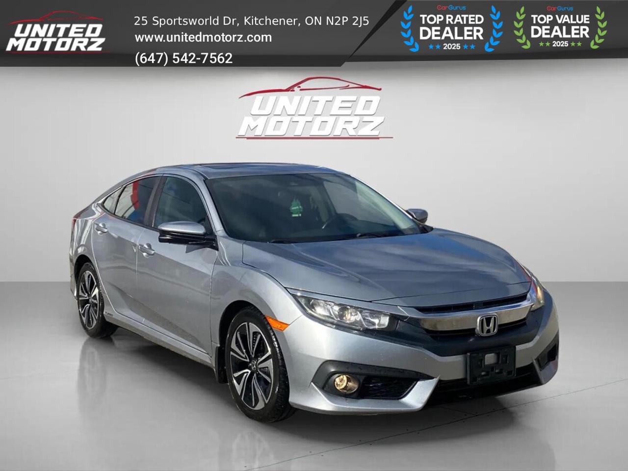 2016 Honda Civic EX-T Honda Sensing Pkg.~SAFETY CERTIFIED~19 Servic Photo2