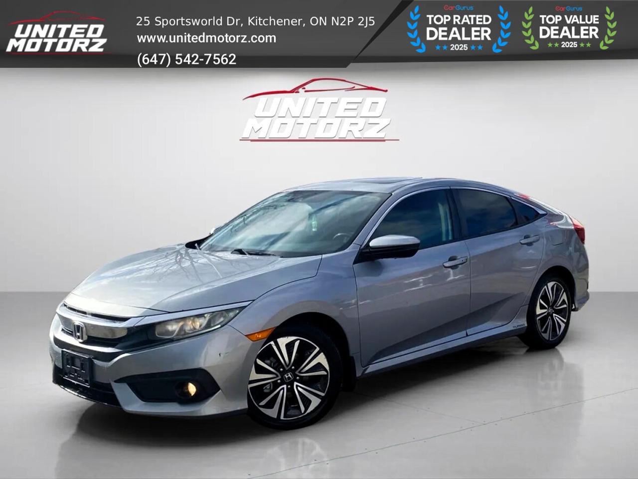 Used 2016 Honda Civic EX-T Honda Sensing Pkg.~SAFETY CERTIFIED~19 Servic for sale in Kitchener, ON