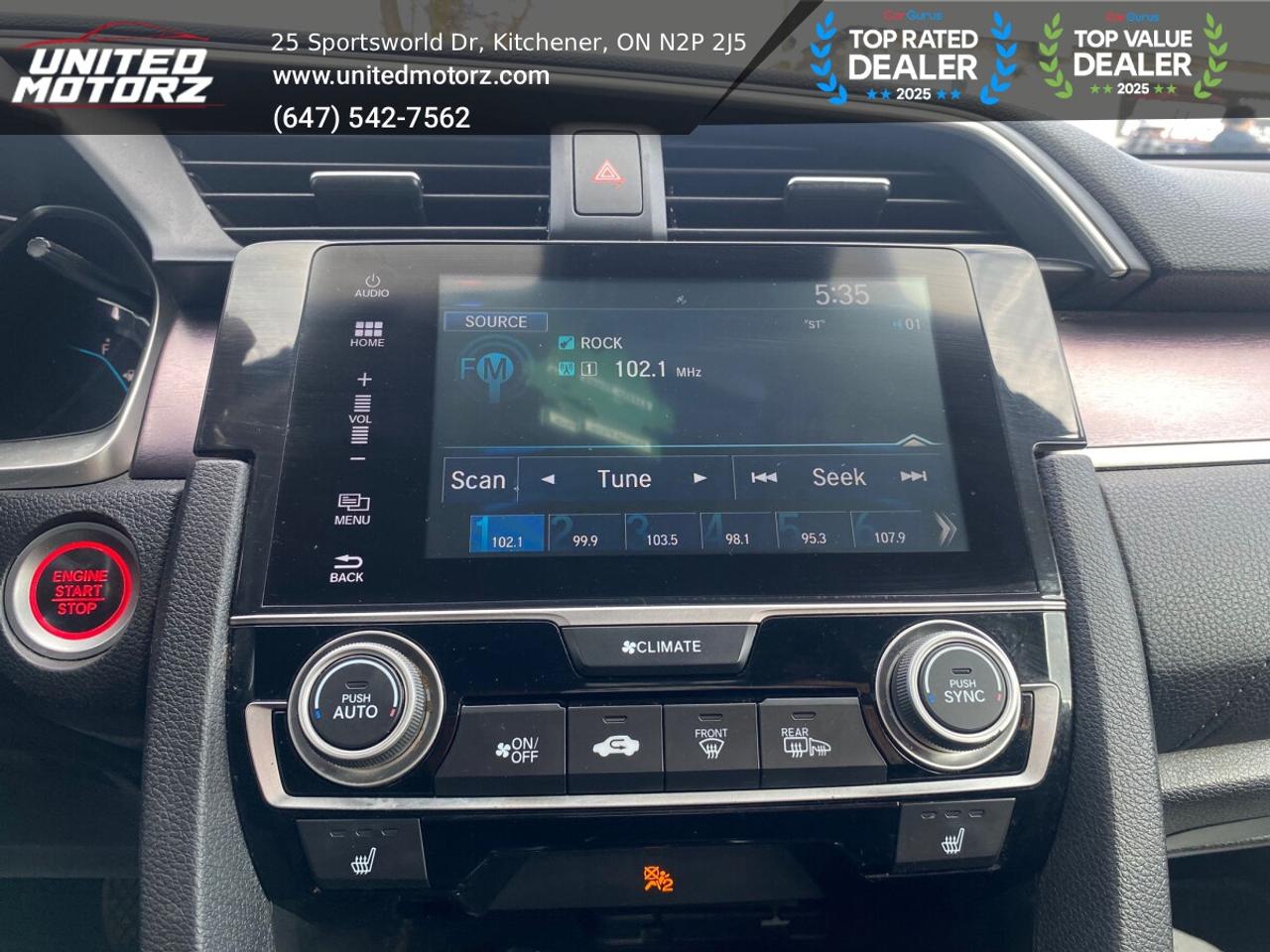 2016 Honda Civic EX-T Honda Sensing Pkg.~SAFETY CERTIFIED~19 Servic Photo