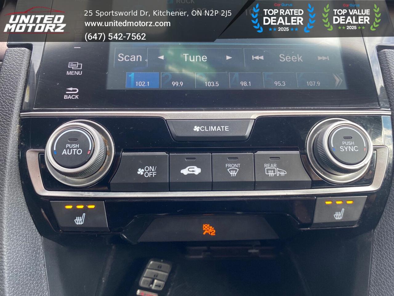 2016 Honda Civic EX-T Honda Sensing Pkg.~SAFETY CERTIFIED~19 Servic Photo