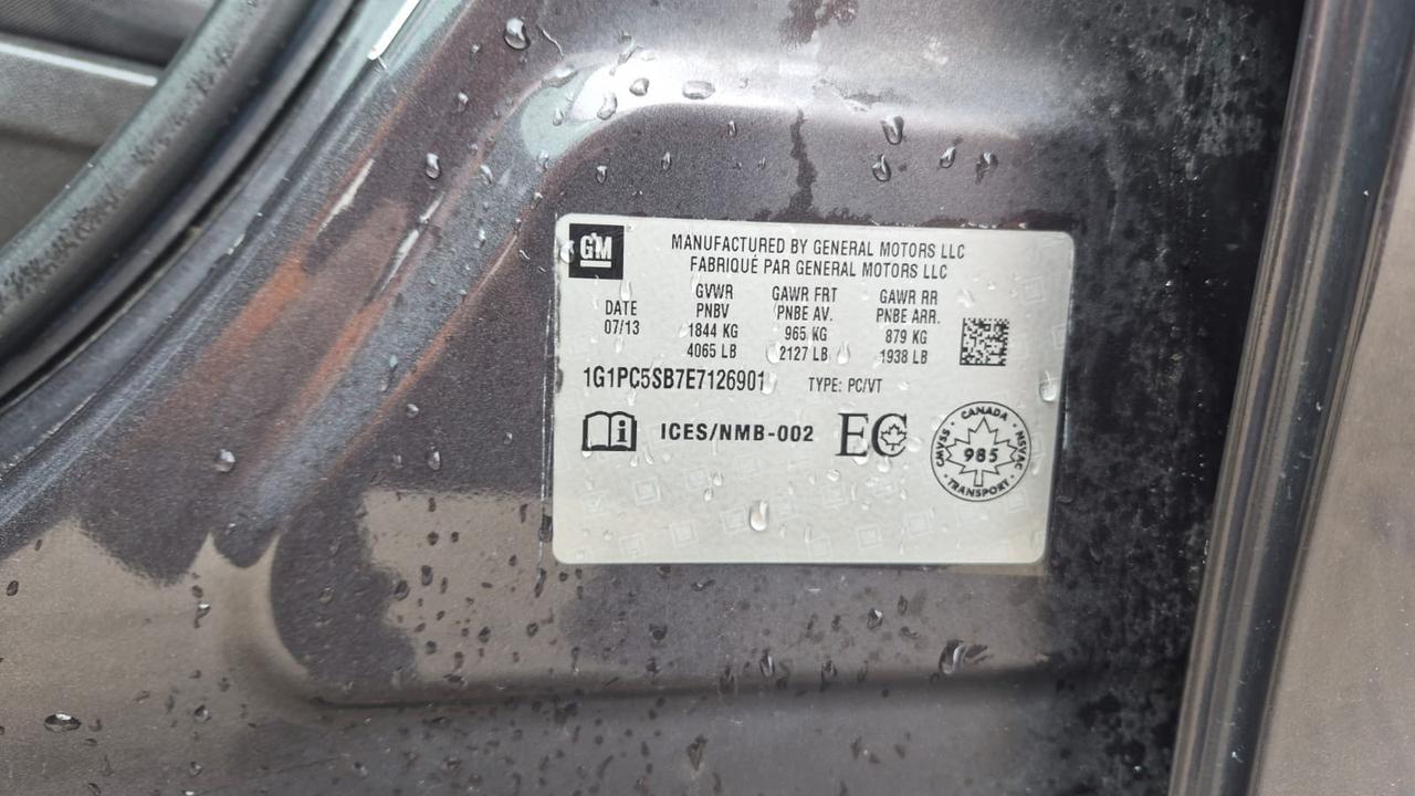2014 Chevrolet Cruze 1LT, SEDAN, AUTO, 4 CYL, ONLY 172KMS, CERTIFIED Photo