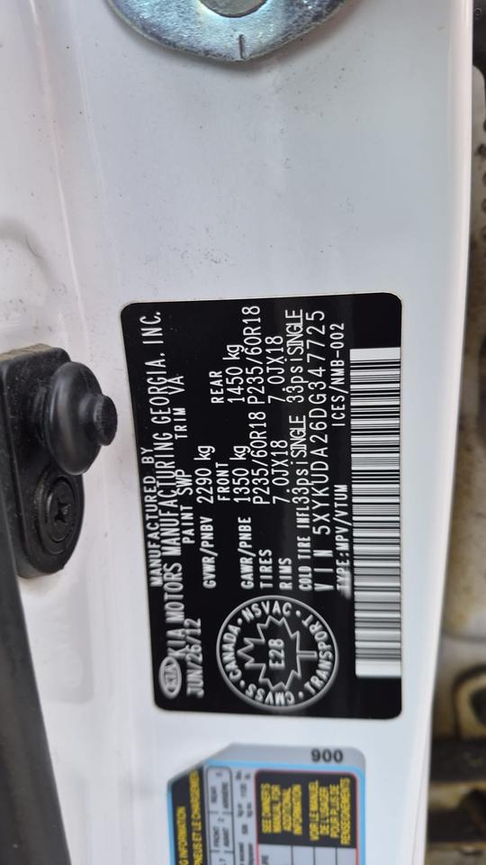 2013 Kia Sorento EX, AUTO, LEATHER, NAVI, AWD, CERTIFIED Photo