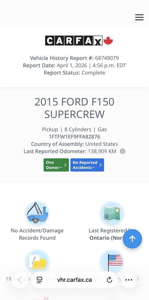 2015 Ford F-150 Super Crew Lariat 5.0 L 4WD Exceptionally Equipped Photo2