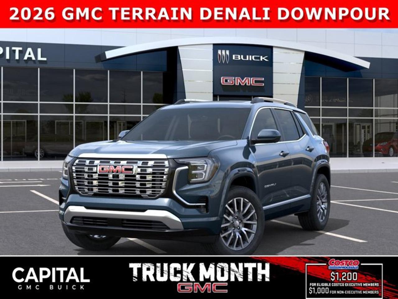 ALL-NEW 2026 GMC Terrain DENALI! It is fully loaded with Heated and Cooled Leather Seats, 360 CAM, Handsfree Liftgate, Panoramic Sunroof, Heated Rear Seats, Remote Start, Rear Camera Mirror, 15 diagonal GMC Premium Touchscreen, Wireless Charging, Adaptive Cruise Control, Power Sunroof, Heated Steering, Trailering Package, and so much more... Call now!!Ask for the Internet Department for more information or book your test drive today! Text 825-445-0521 for fast answers at your fingertips!AMVIC Licensed Dealer - Licence Number B1044900Disclaimer: All prices are plus taxes and include all cash credits and loyalties. See dealer for details. AMVIC Licensed Dealer # B1044900