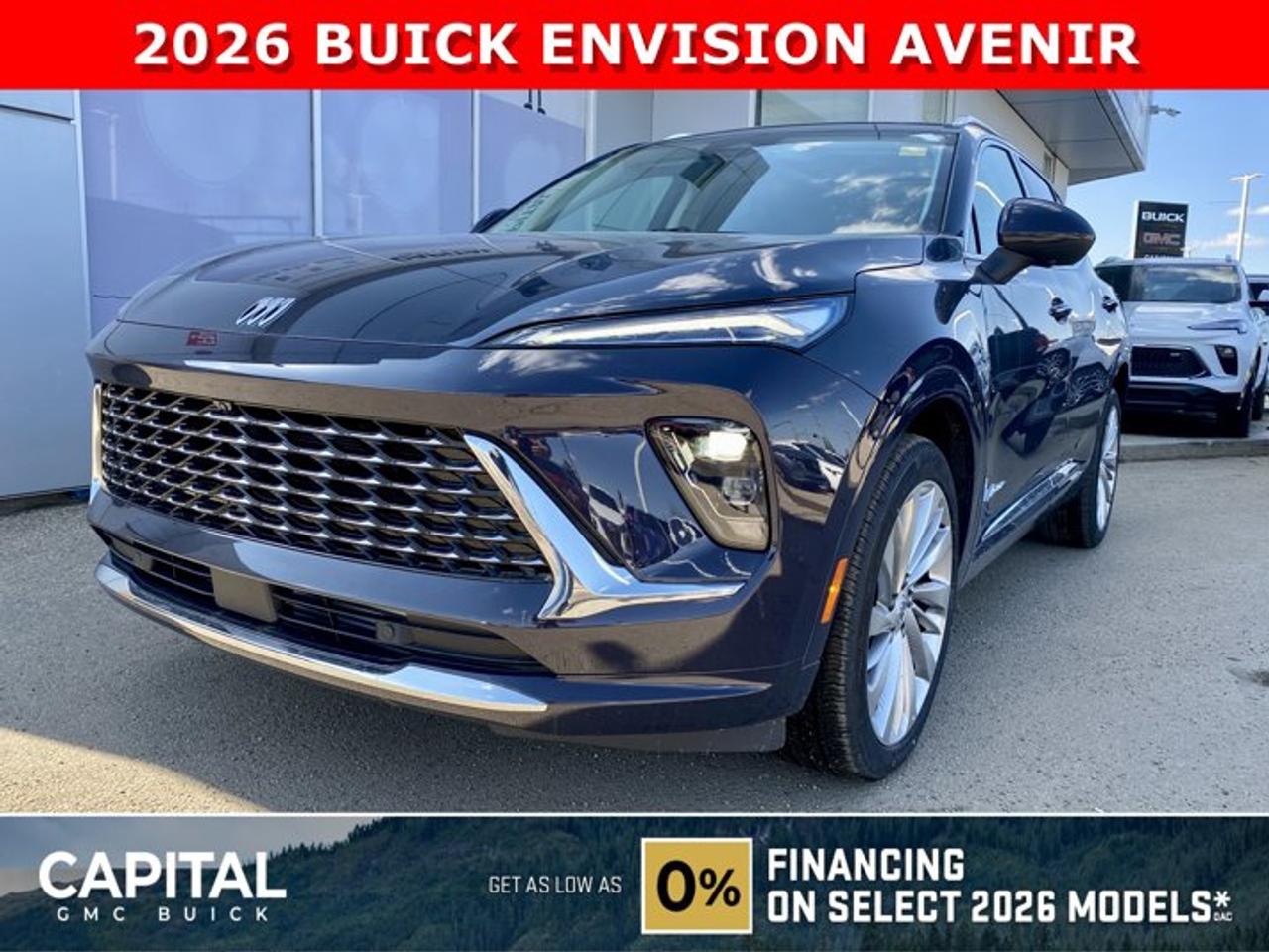 THIS 2026 Buick Envision Avenir AWD is the perfect SUV and comes loaded with options like MASSAGING SEAT, Heated and Cooled Seats, Heated Steering, Remote Start, 360 Camera, Rear Camera Mirror, Power Liftgate, Panoramic Sunroof, Heads-Up Display, Adaptive Cruise Control, Bose Stereo, a Ton of safety features and so much more... CALL NOWAsk for the Internet Department for more information or book your test drive today! Text 507-585-4395 for fast answers at your fingertips!AMVIC Licensed Dealer - Licence Number B1044900