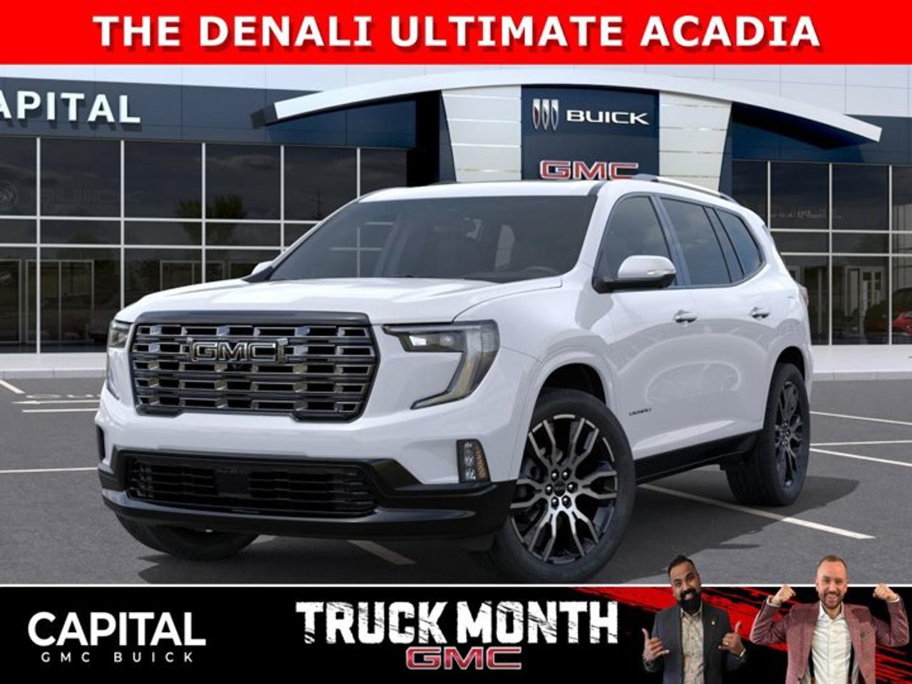 Take a look at this 2026 GMC Acadia Denali ULTIMATE! This limited production SUV comes equipped with every option including Massaging Seats, Vader Chrome, Exclusive Interior, SUPER CRUISE, 22 Inch Wheels, Rear Streaming Mirror, Cargo Liners and All-Weather Floor Liners, Heads-Up Display, 360 CAM, Heated and Cooled Seats, Heated Rear Seats, Panoramic Sunroof, Remote Start, A Massive 15 Inch touchscreen, and so much more! CALL NOW and Dont miss out...Ask for the Internet Department for more information or book your test drive today! Text 825-445-0521 for fast answers at your fingertips!AMVIC Licensed Dealer - Licence Number B1044900Disclaimer: All prices are plus taxes and include all cash credits and loyalties. See dealer for details. AMVIC Licensed Dealer # B1044900
